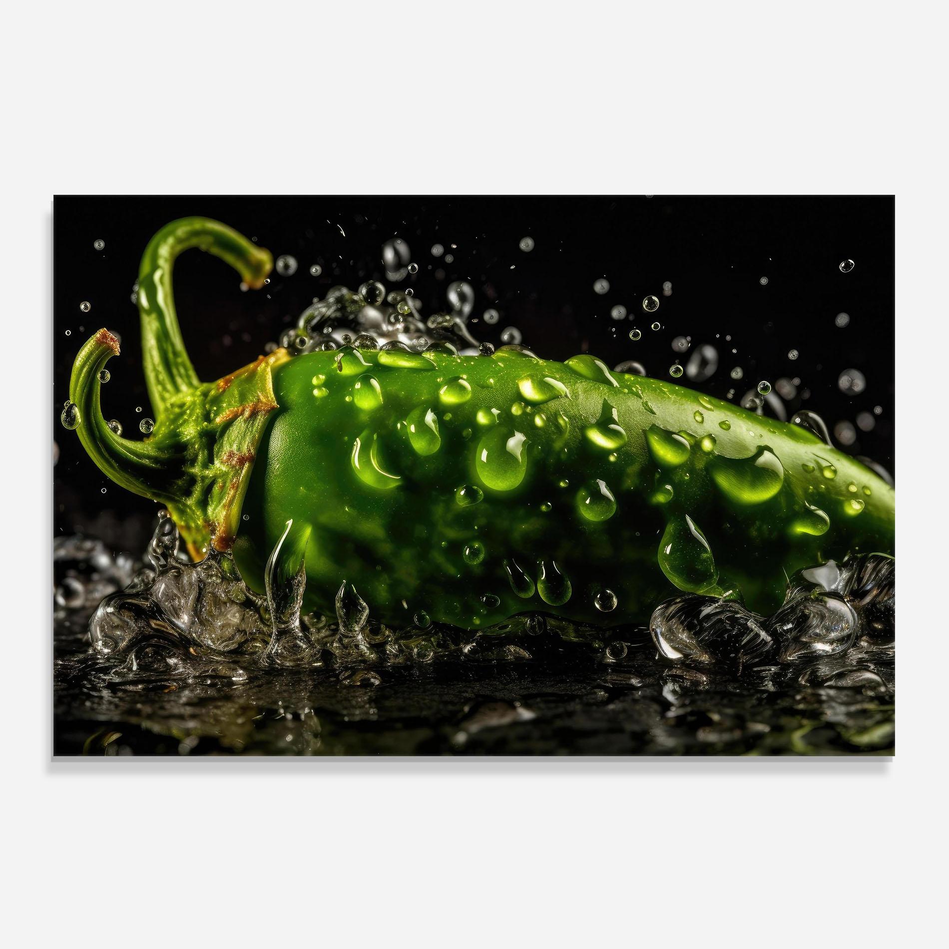 Panou Sticla Bucatarie Chili Splash mockup 0