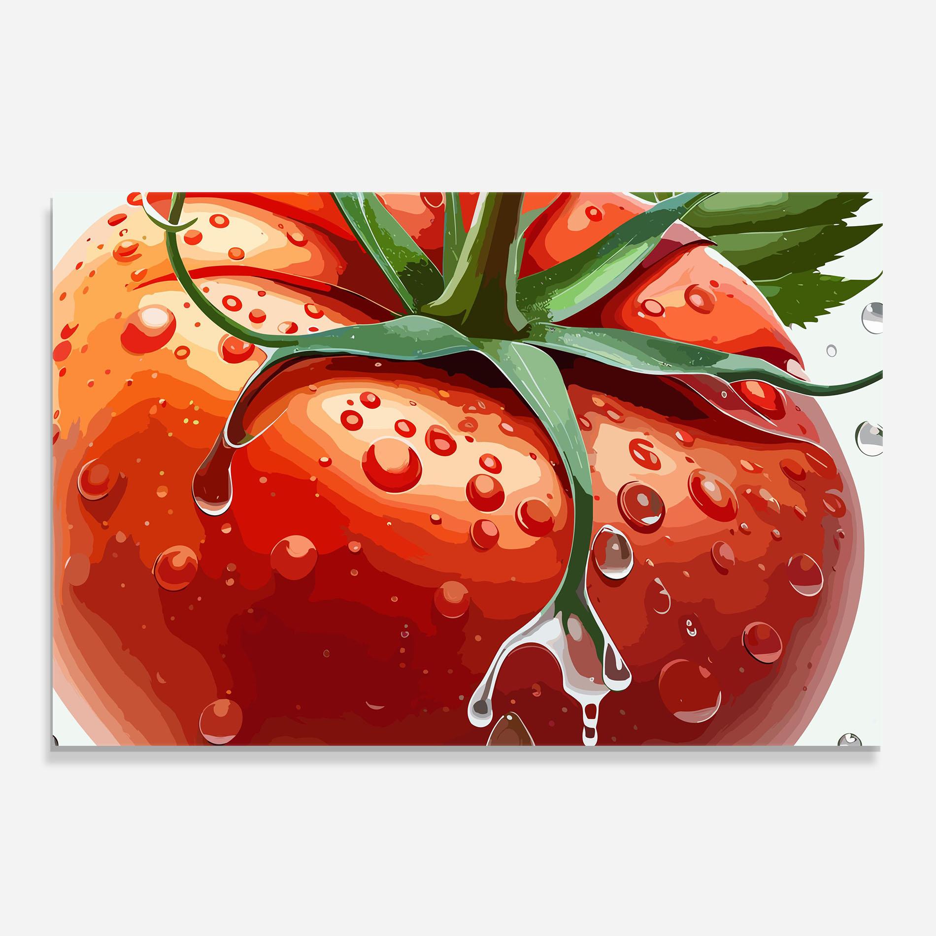Panou Sticla Bucatarie Close Tomato mockup 0