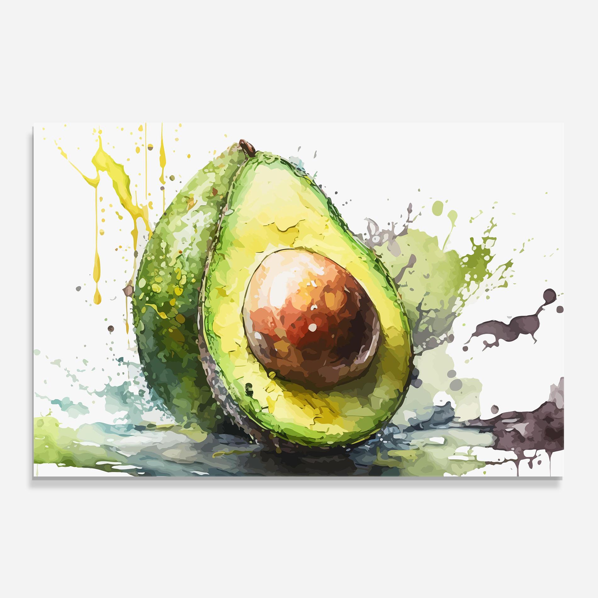 Panou Sticla Bucatarie Nice Avocado Art mockup 0