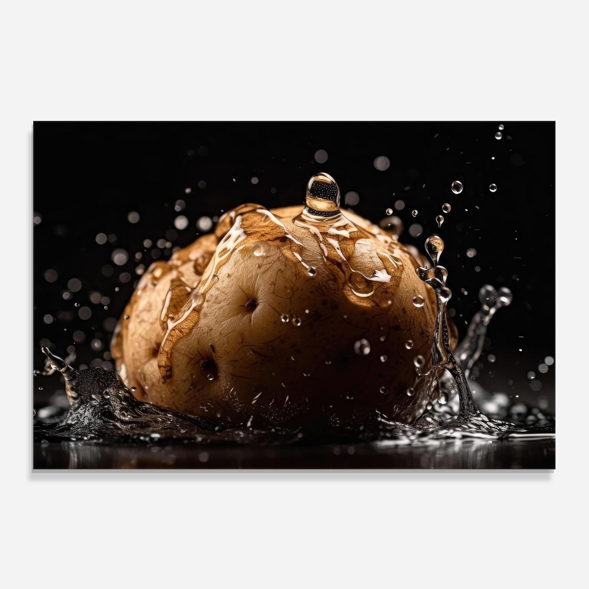 Panou Sticla Bucatarie Potato Splash mockup 0