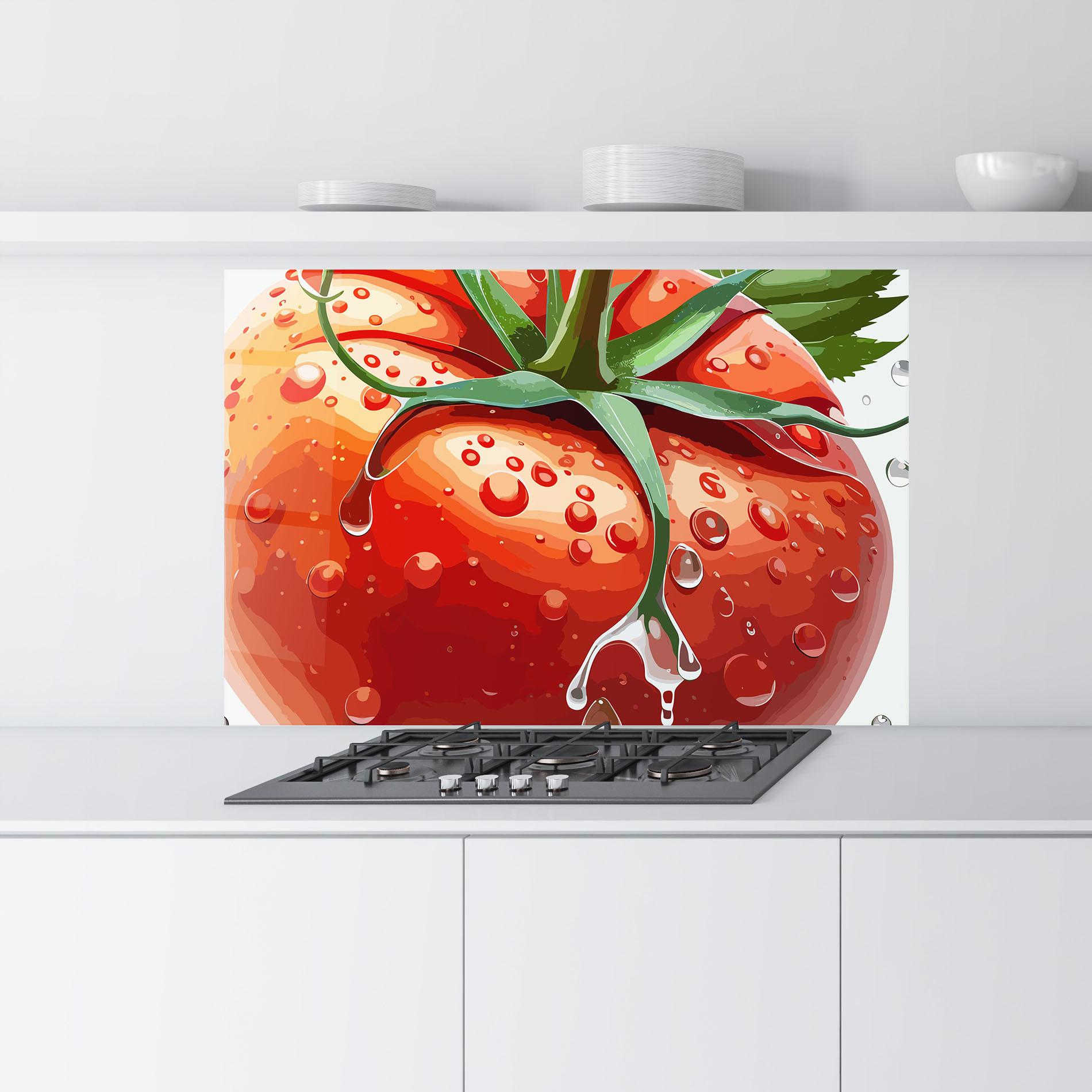 Panou Sticla Bucatarie Close Tomato mockup 9
