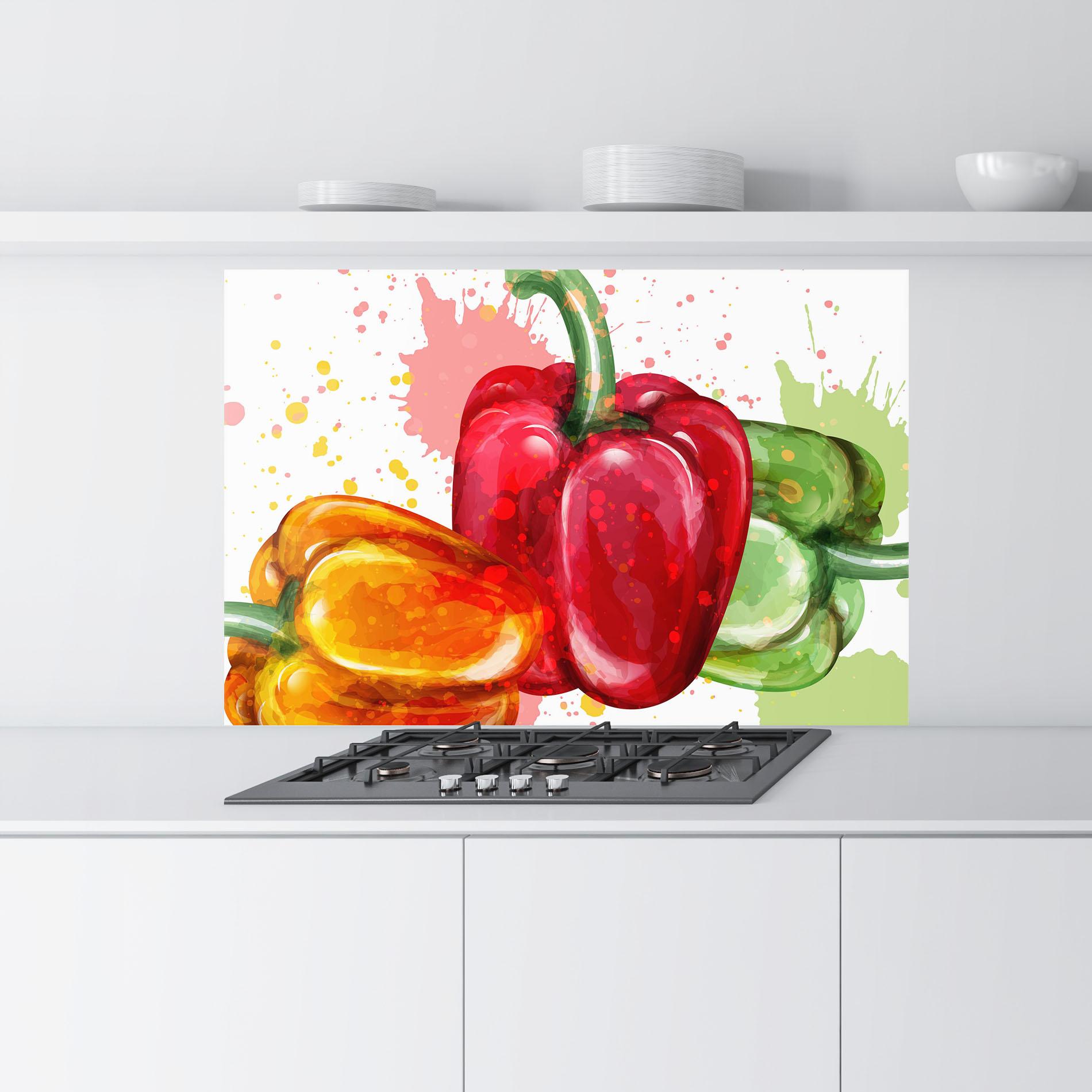 Panou Sticla Bucatarie Nice Color Bellpepper mockup 9