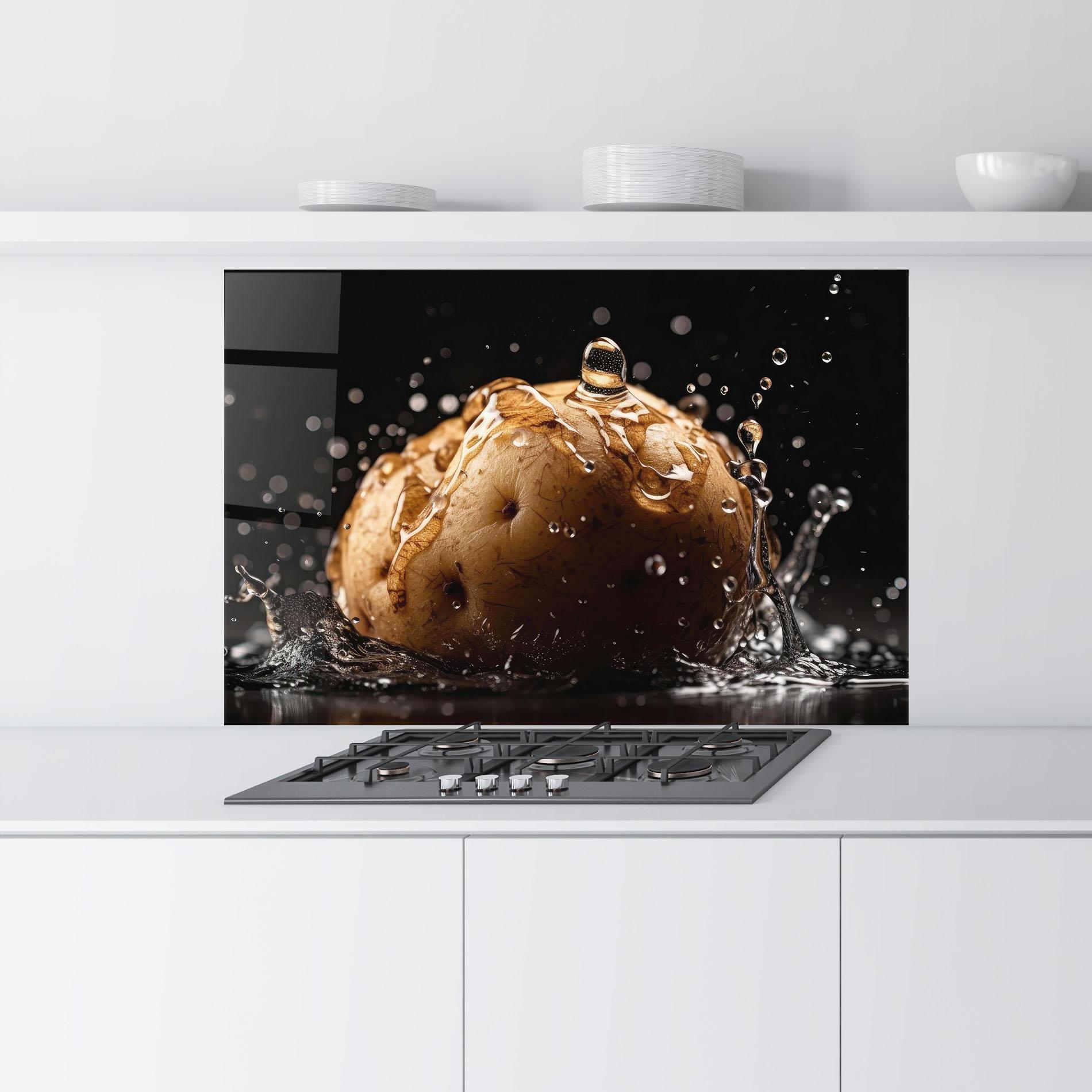 Panou Sticla Bucatarie Potato Splash mockup 9