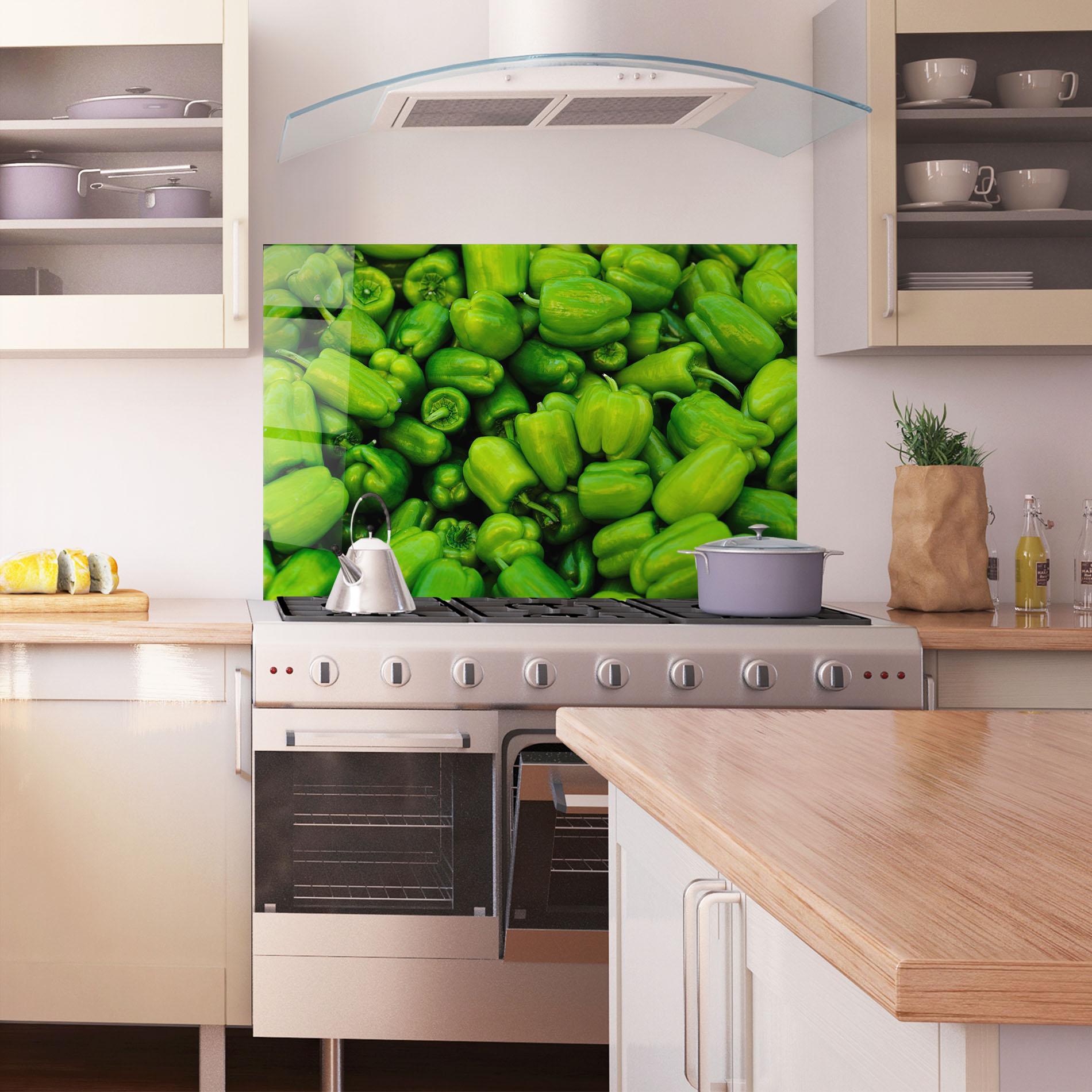 Panou Sticla Bucatarie Green Bellpepper mockup 1