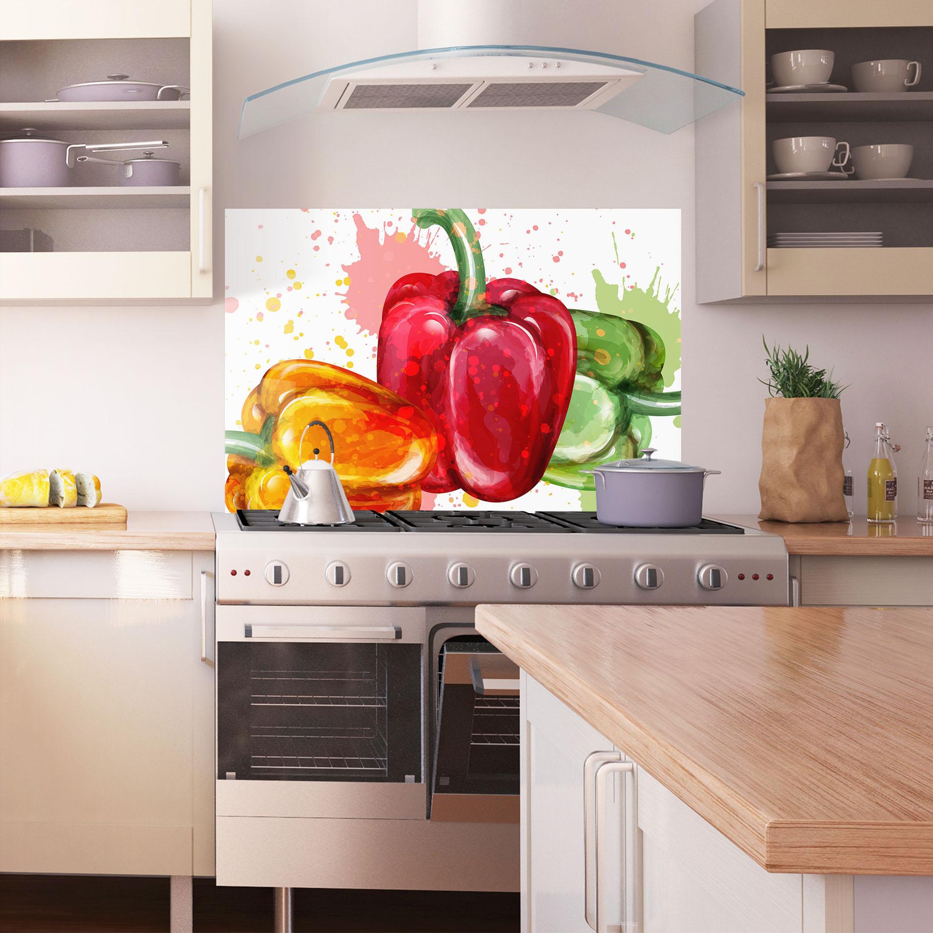 Panou Sticla Bucatarie Nice Color Bellpepper mockup 1