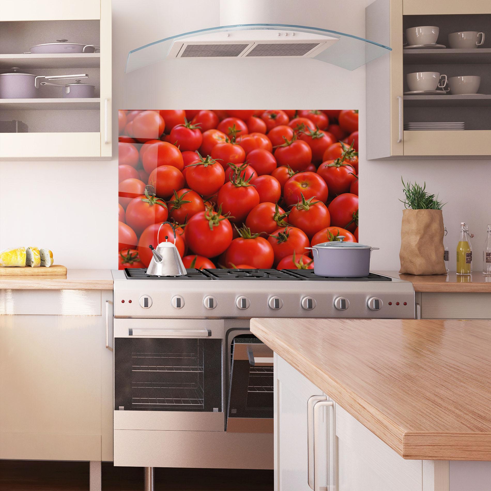 Panou Sticla Bucatarie Red Tomatoes Mix mockup 1