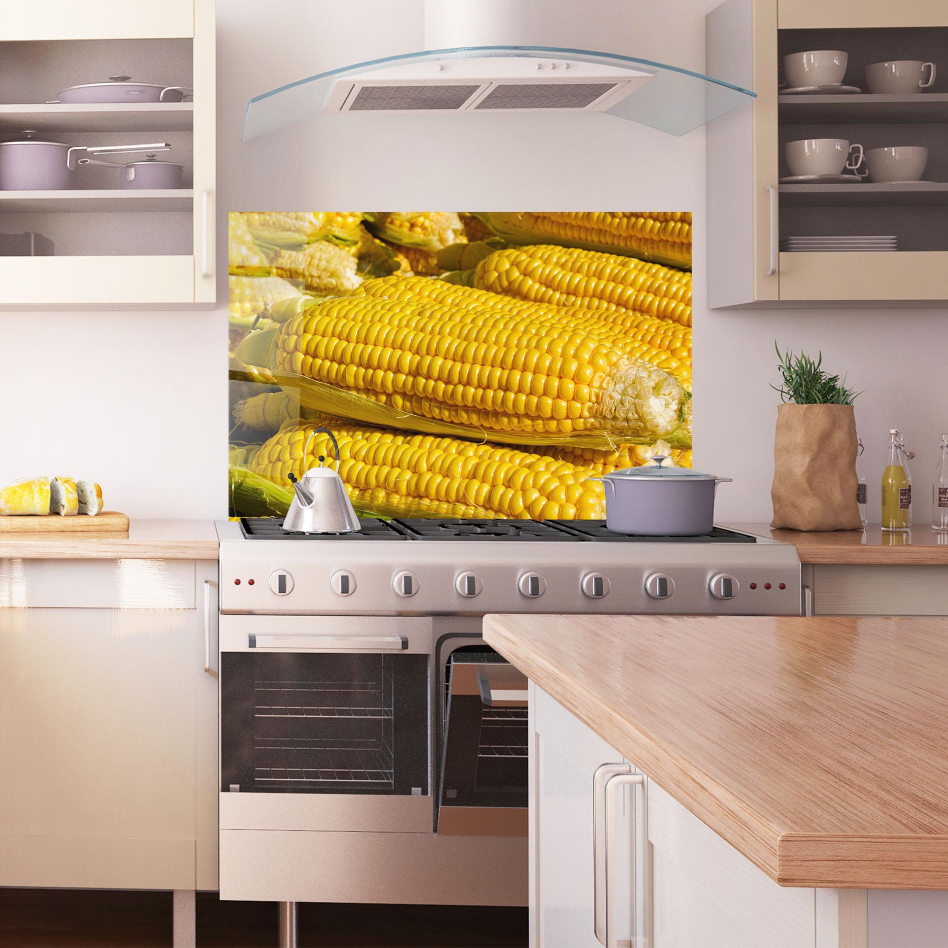 Panou Sticla Bucatarie Strong Yellow Corn mockup 1