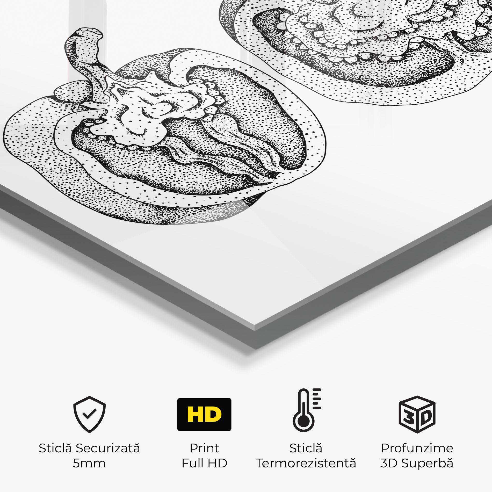 Panou Sticla Bucatarie Pepper Black Art mockup 2