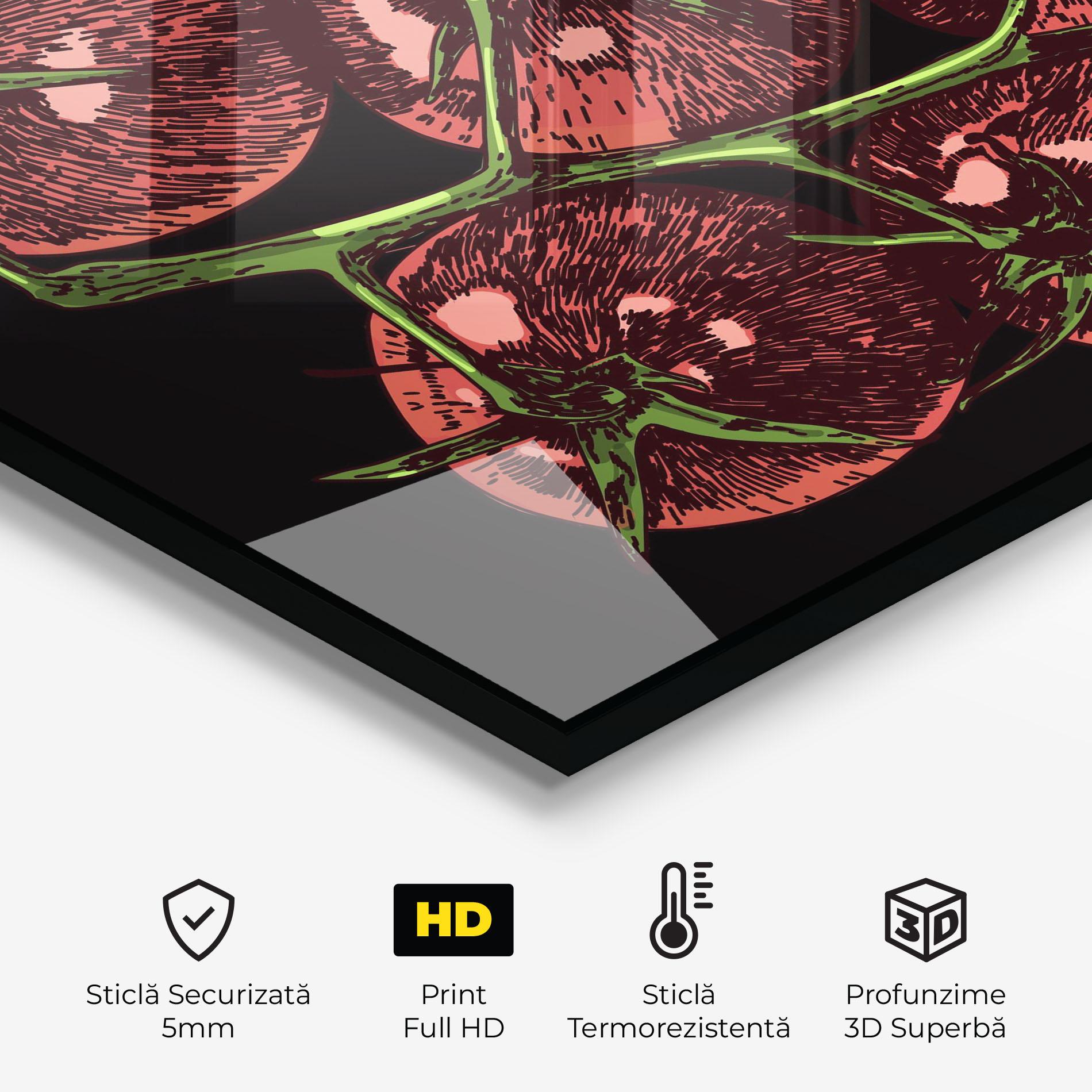 Panou Sticla Bucatarie Red Pastel Tomato mockup 2