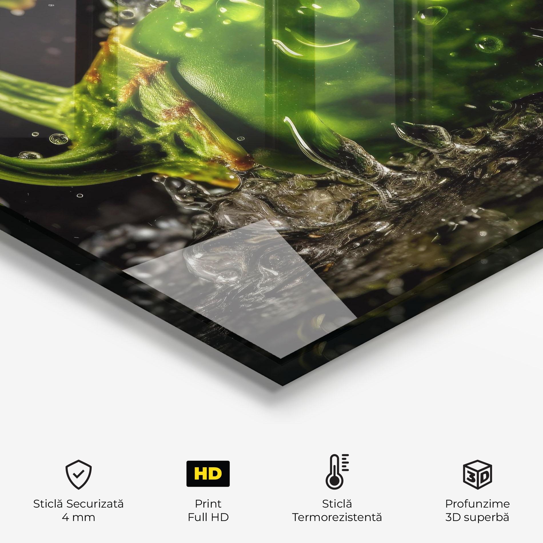 Panou Sticla Bucatarie Chili Splash mockup 2