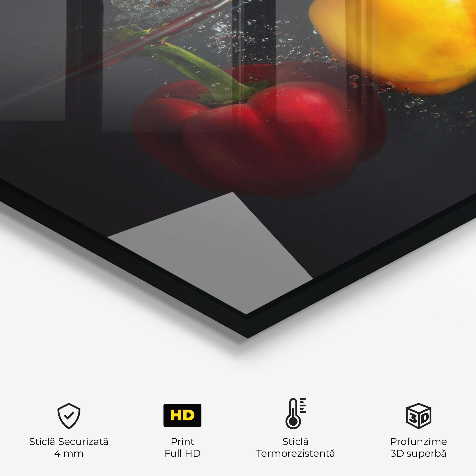 Panou Sticla Bucatarie Cool Bellpepper Splash mockup 2