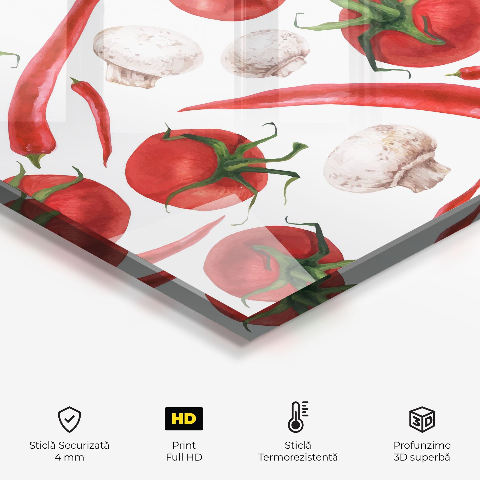 Panou Sticla Bucatarie Floating Tomato mockup 2
