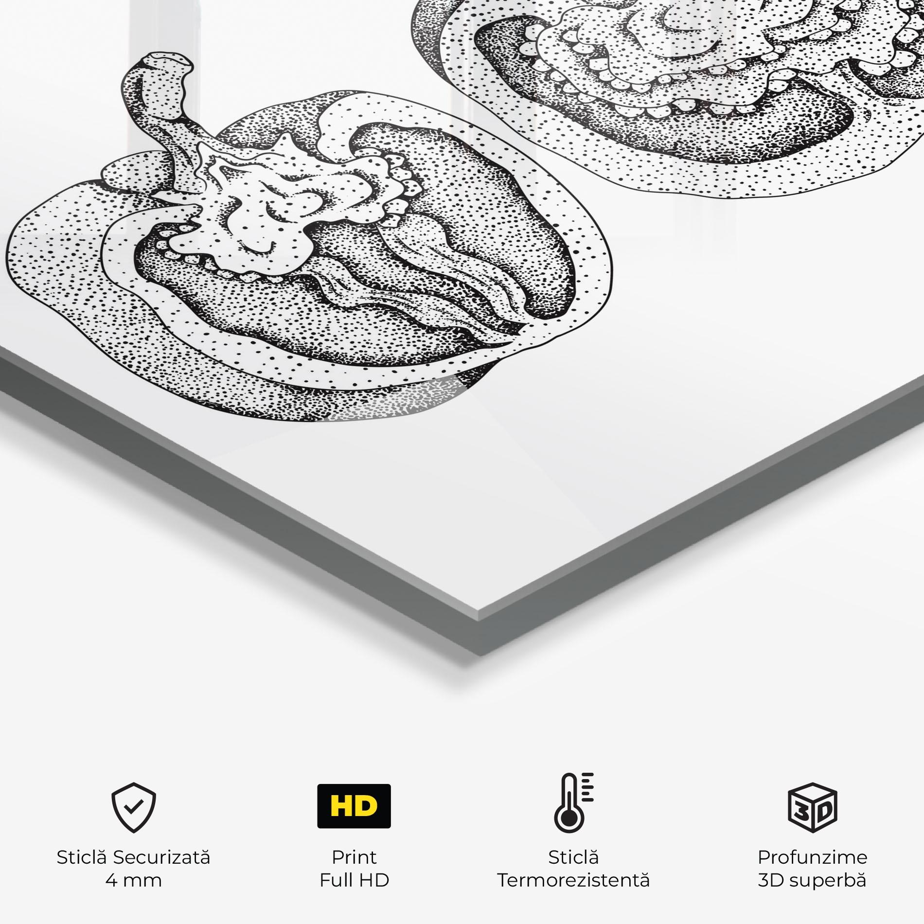 Panou Sticla Bucatarie Pepper Black Art mockup 2