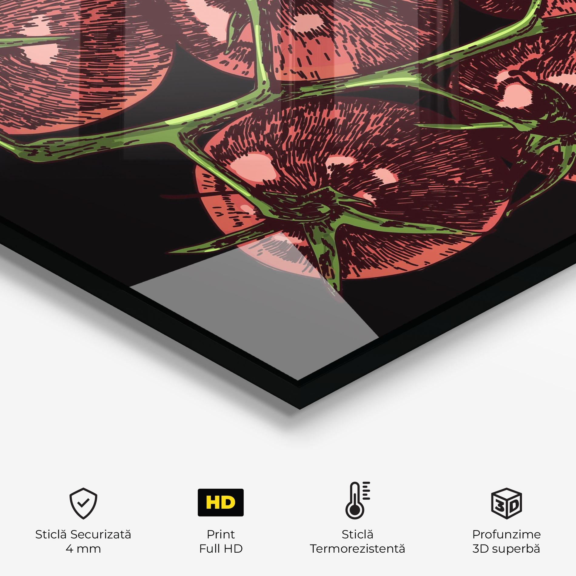 Panou Sticla Bucatarie Red Pastel Tomato mockup 2