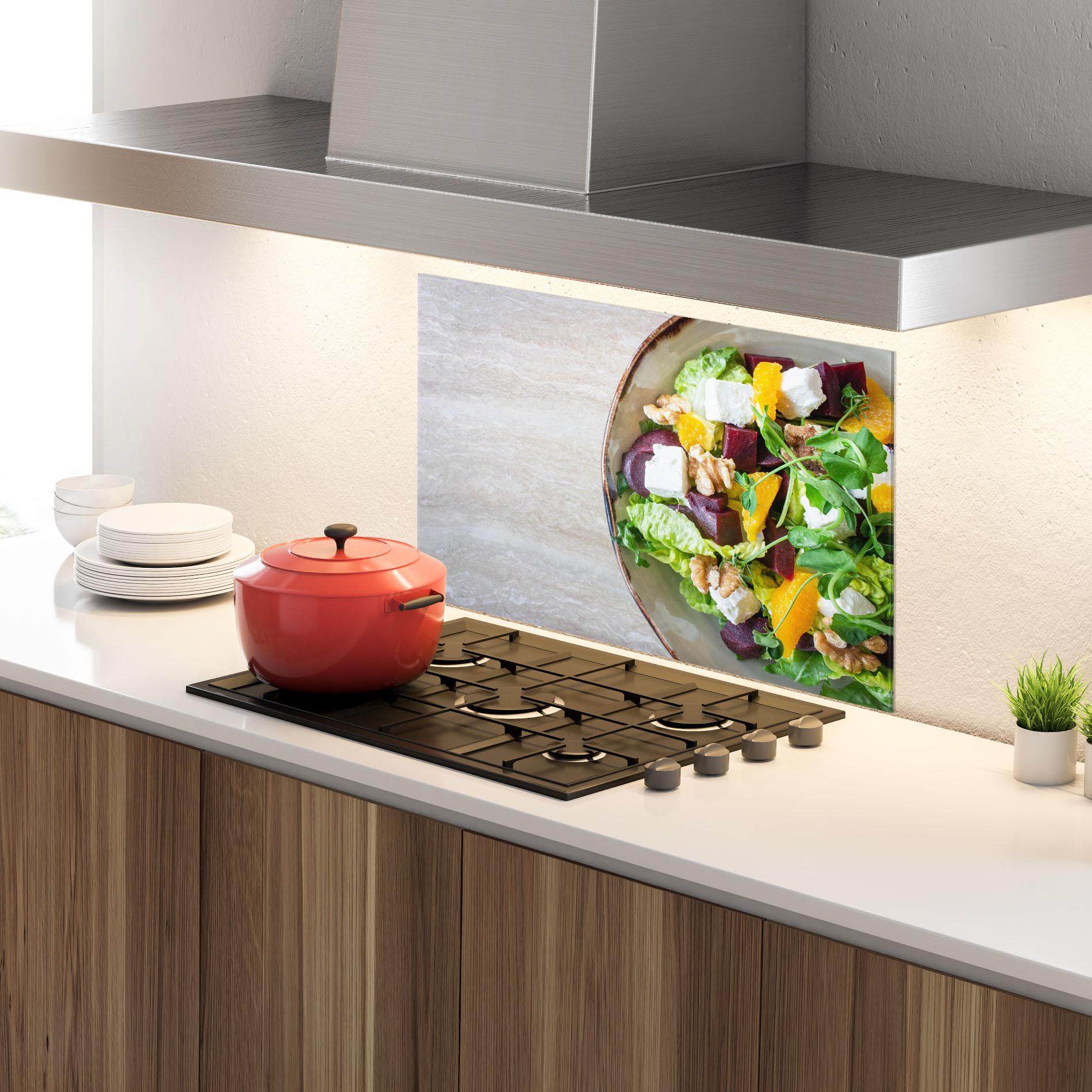 Panou Sticla Bucatarie Delicious Salad mockup 4