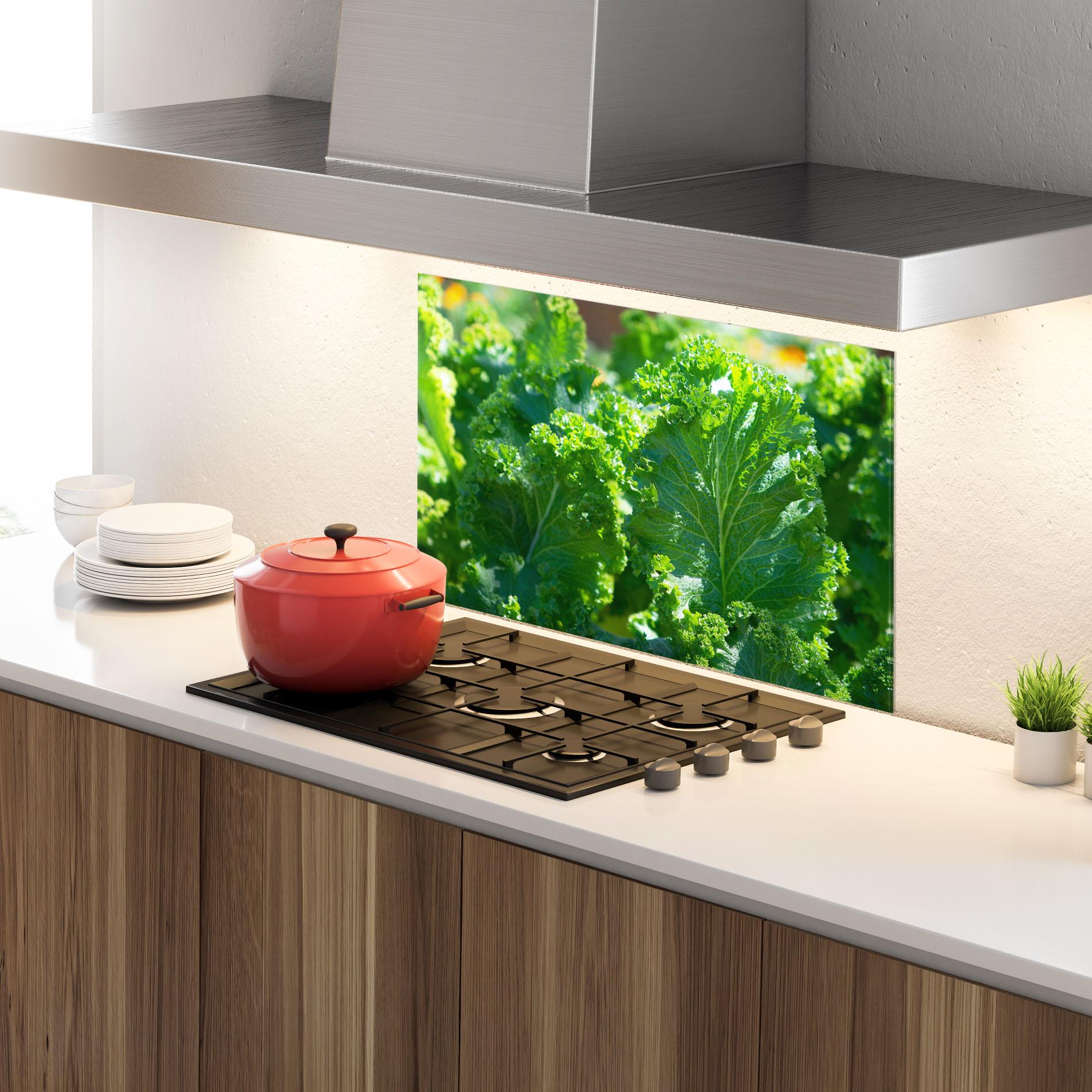 Panou Sticla Bucatarie Lettuce View mockup 4