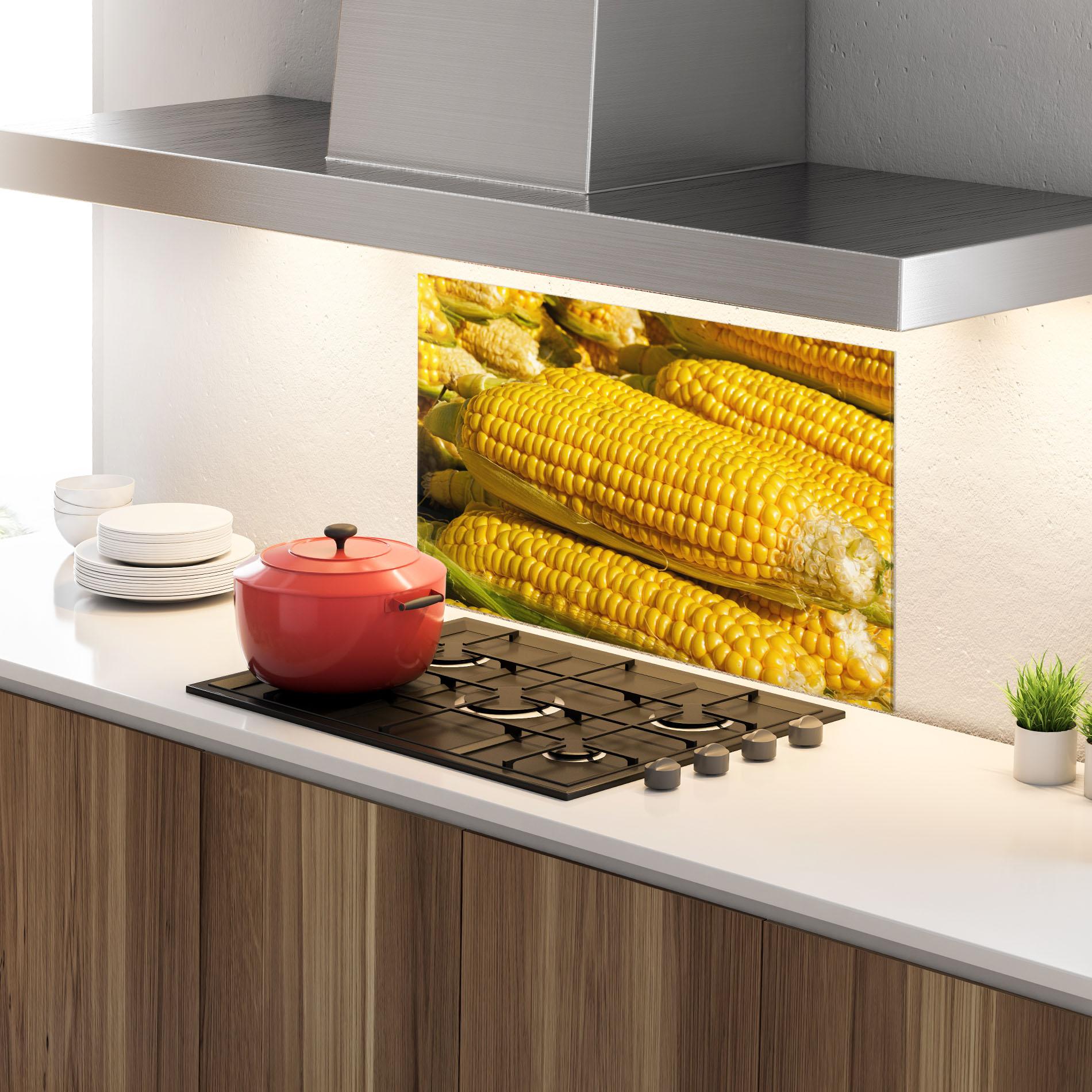 Panou Sticla Bucatarie Strong Yellow Corn mockup 4