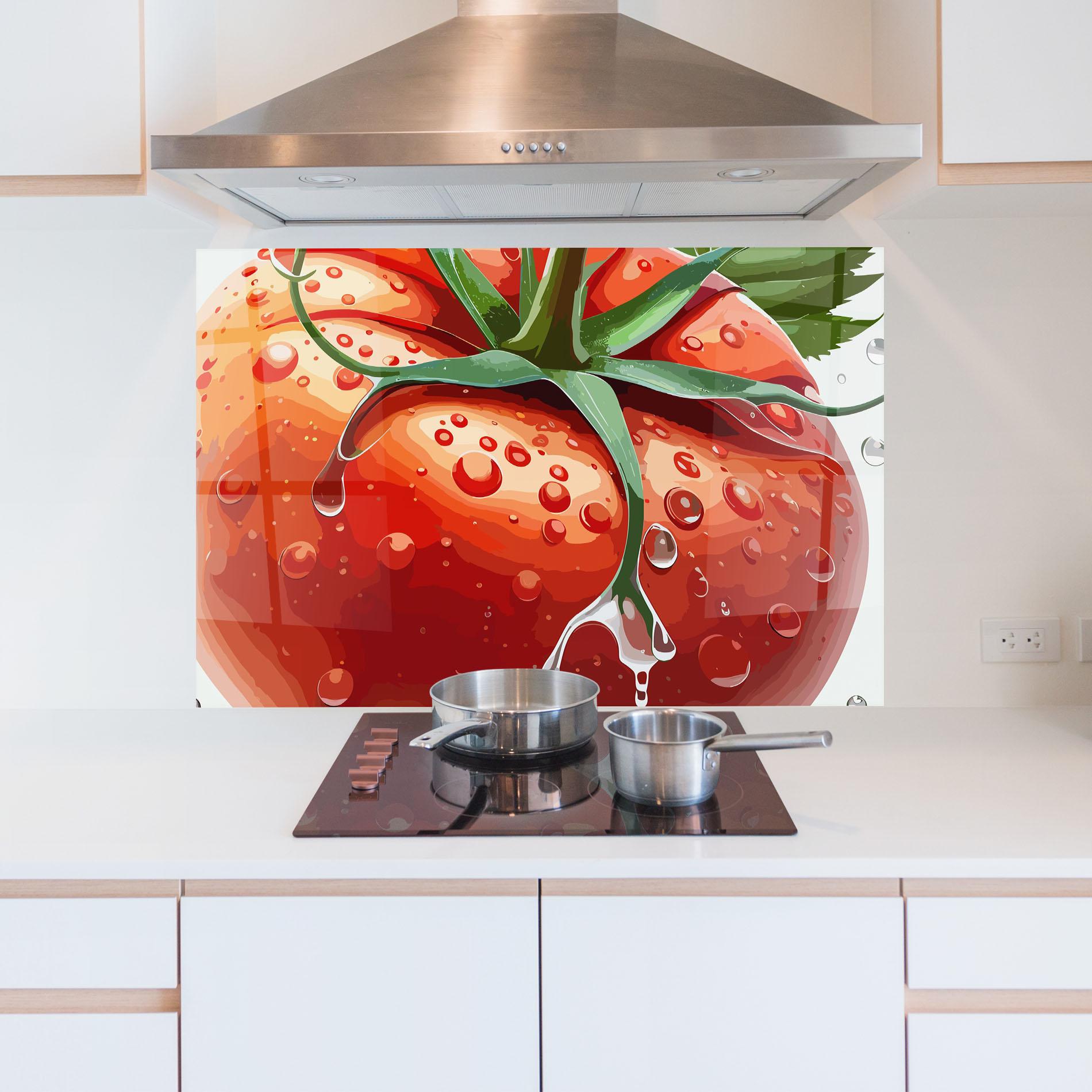 Panou Sticla Bucatarie Close Tomato mockup 5