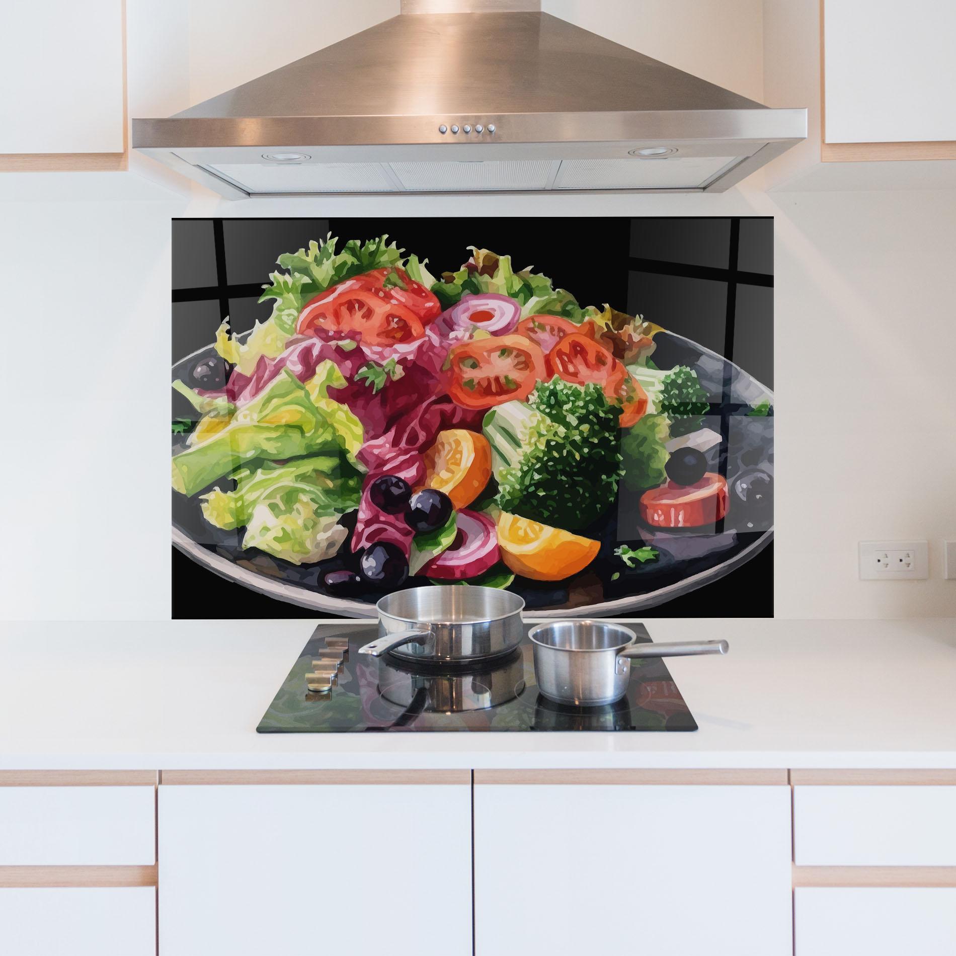 Panou Sticla Bucatarie Healthy Tomato Food mockup 5