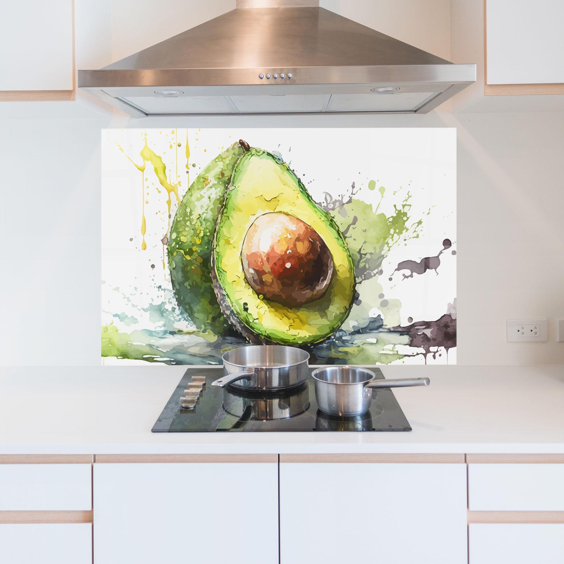 Panou Sticla Bucatarie Nice Avocado Art mockup 5