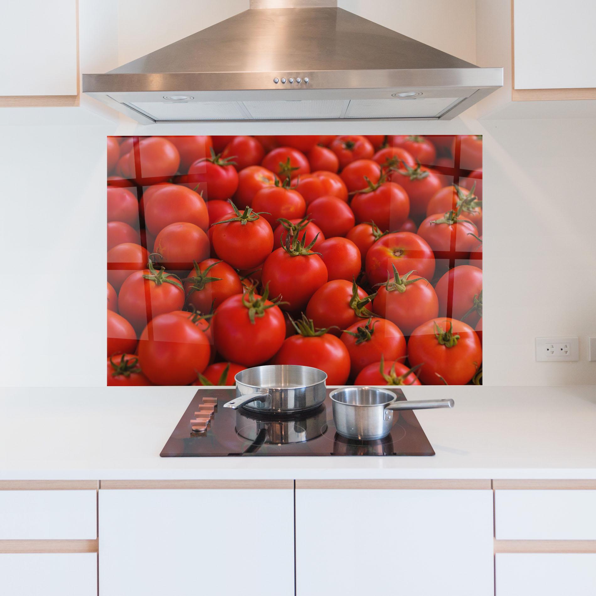 Panou Sticla Bucatarie Red Tomatoes Mix mockup 5
