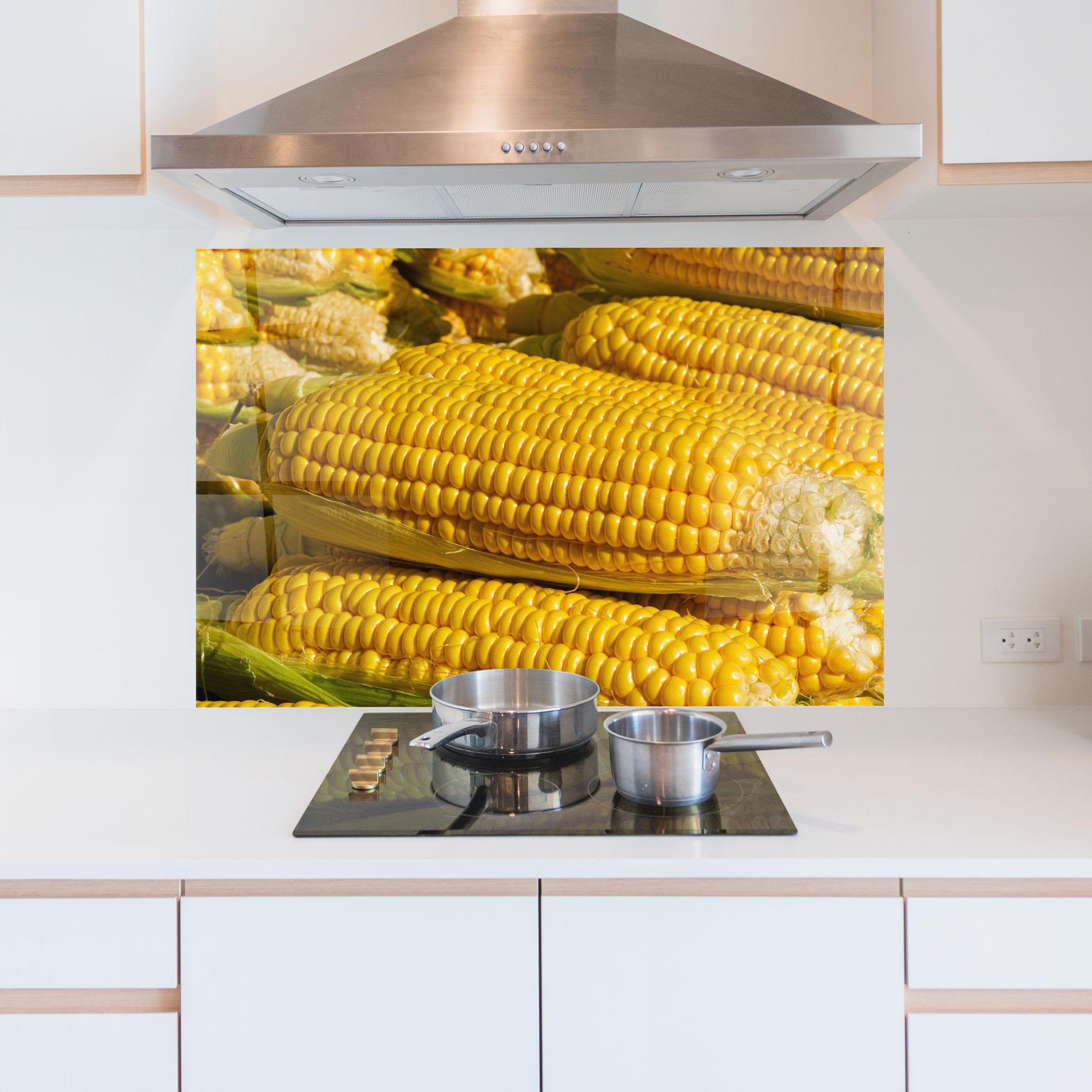 Panou Sticla Bucatarie Strong Yellow Corn mockup 5