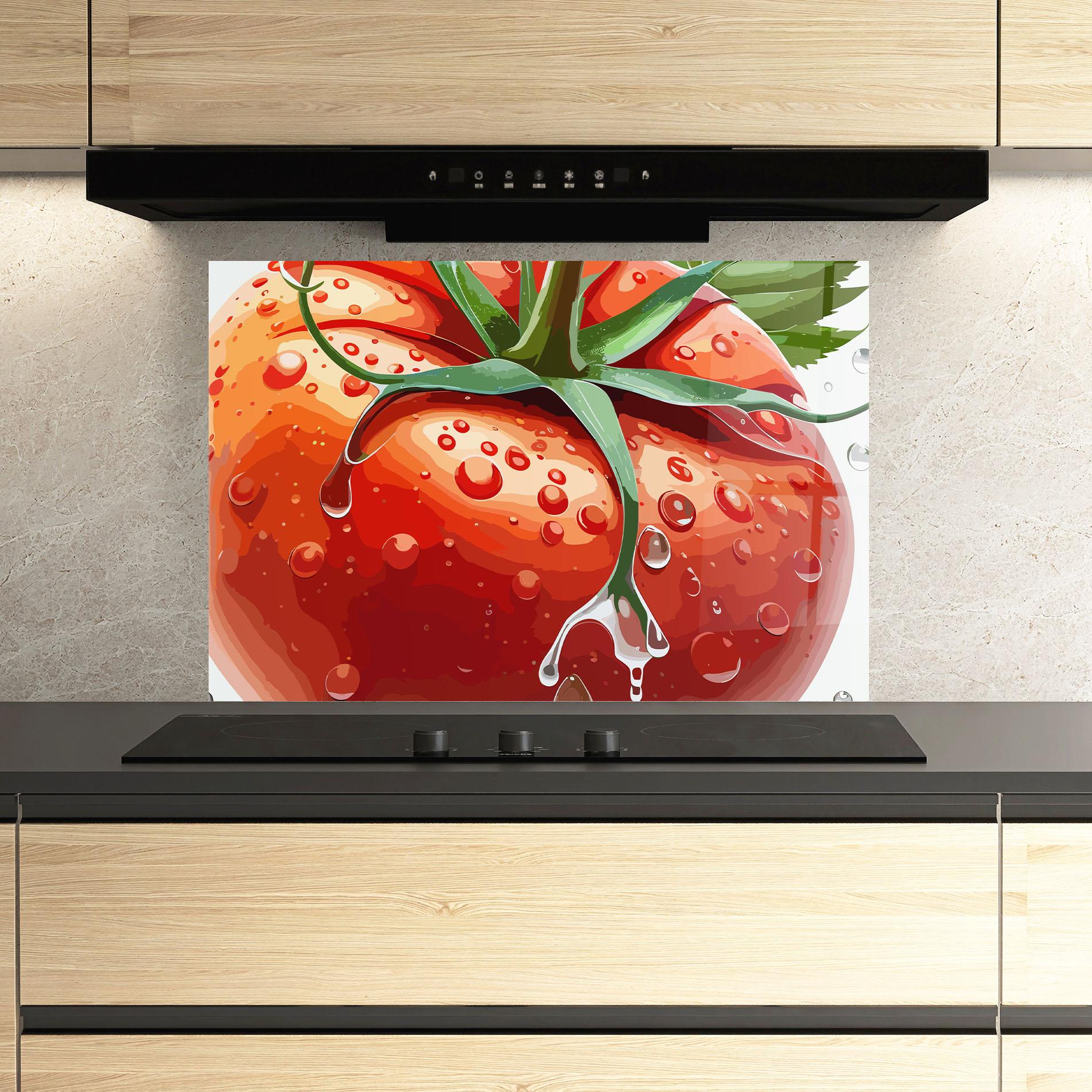 Panou Sticla Bucatarie Close Tomato mockup 3