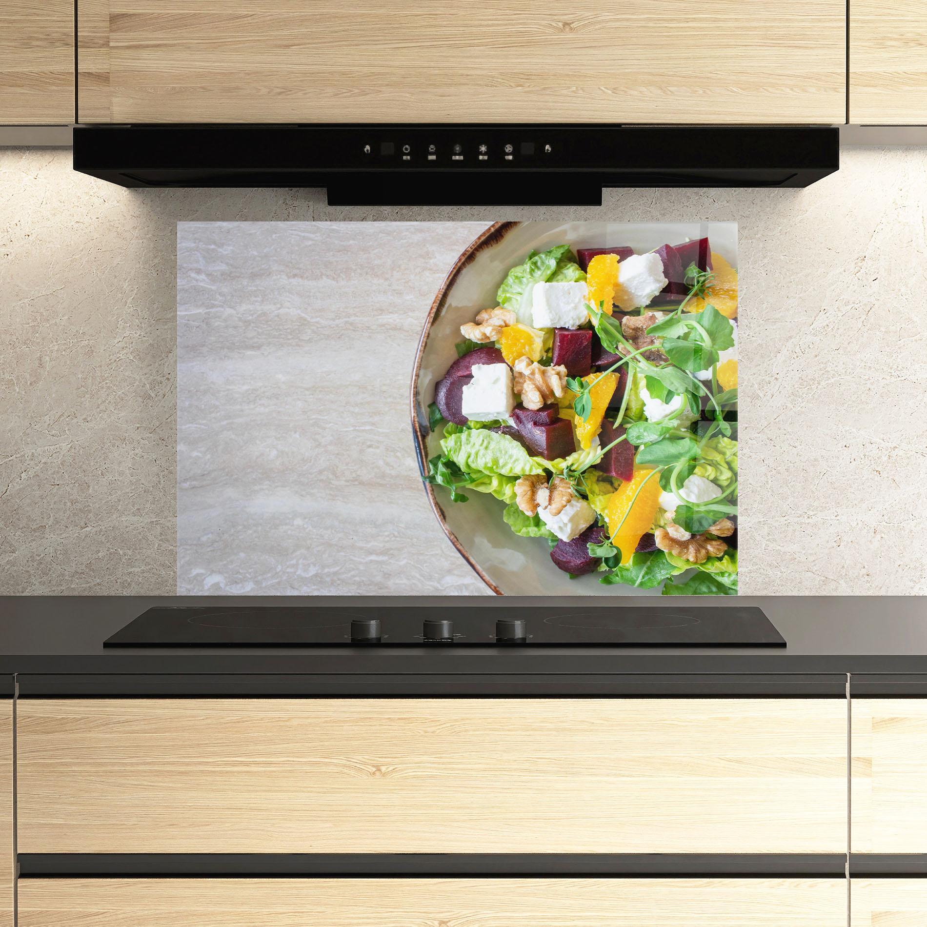 Panou Sticla Bucatarie Delicious Salad mockup 3