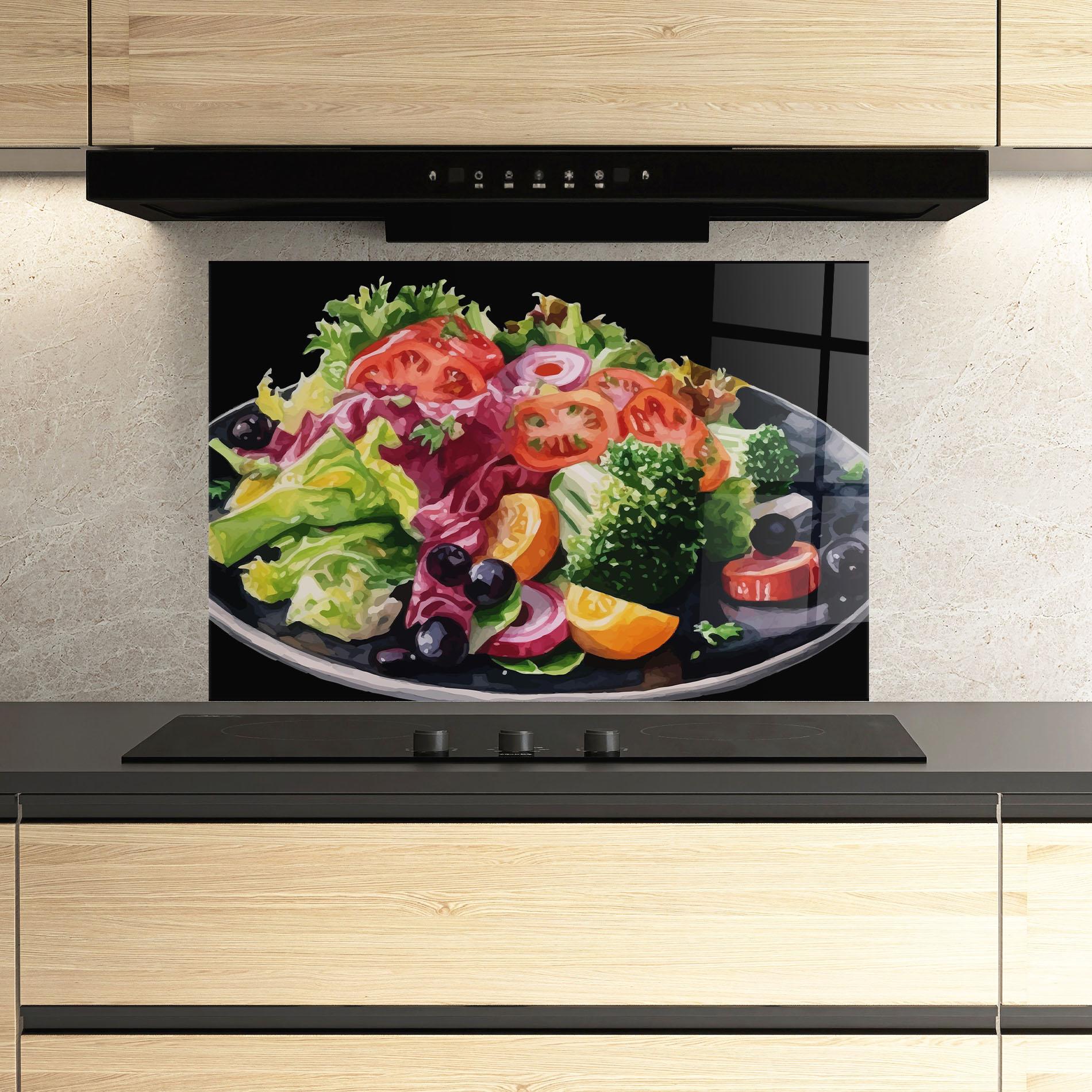 Panou Sticla Bucatarie Healthy Tomato Food mockup 3