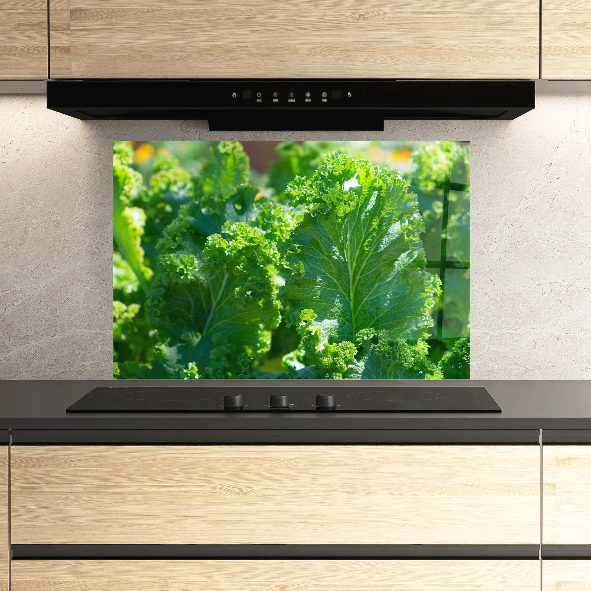 Panou Sticla Bucatarie Lettuce View mockup 3