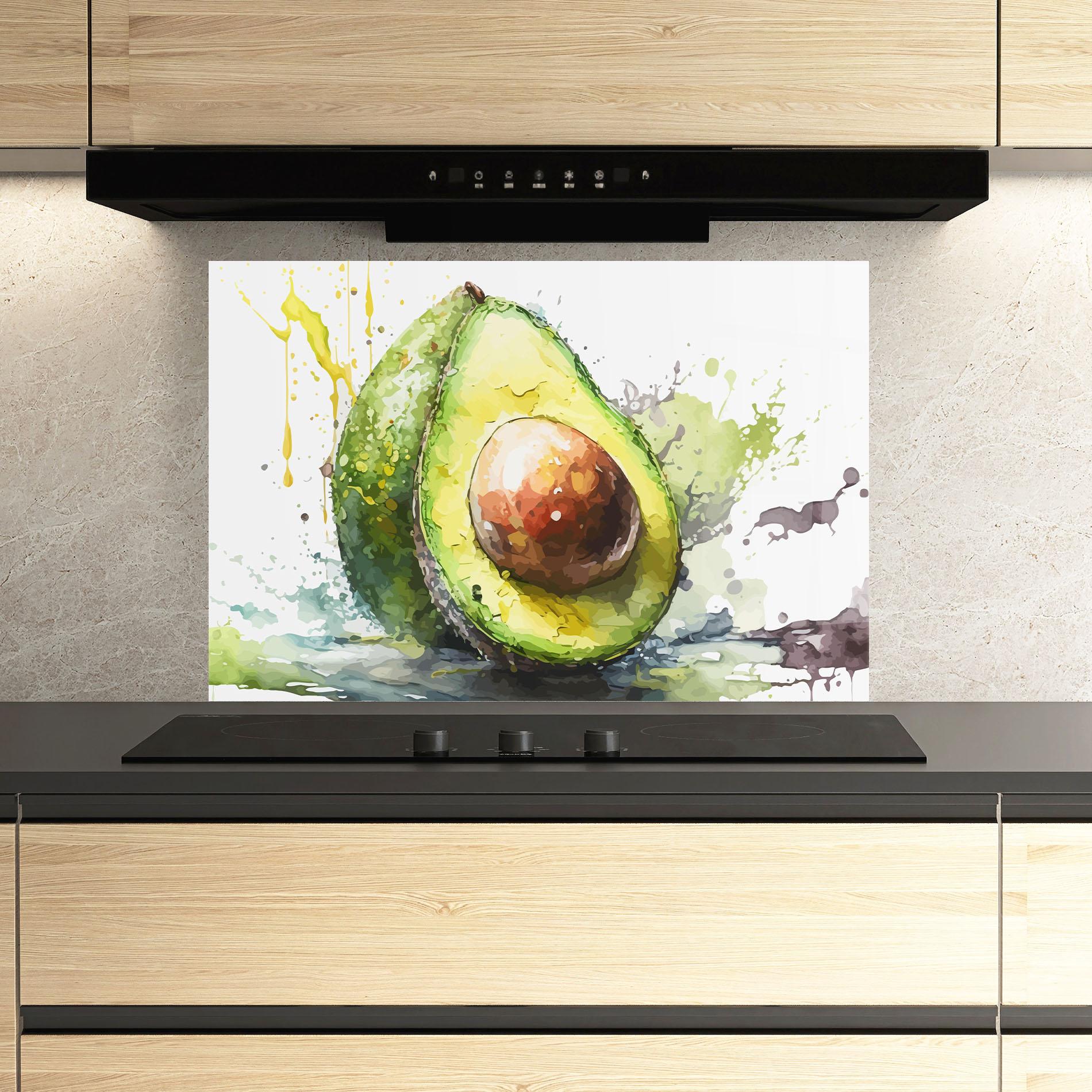 Panou Sticla Bucatarie Nice Avocado Art mockup 3
