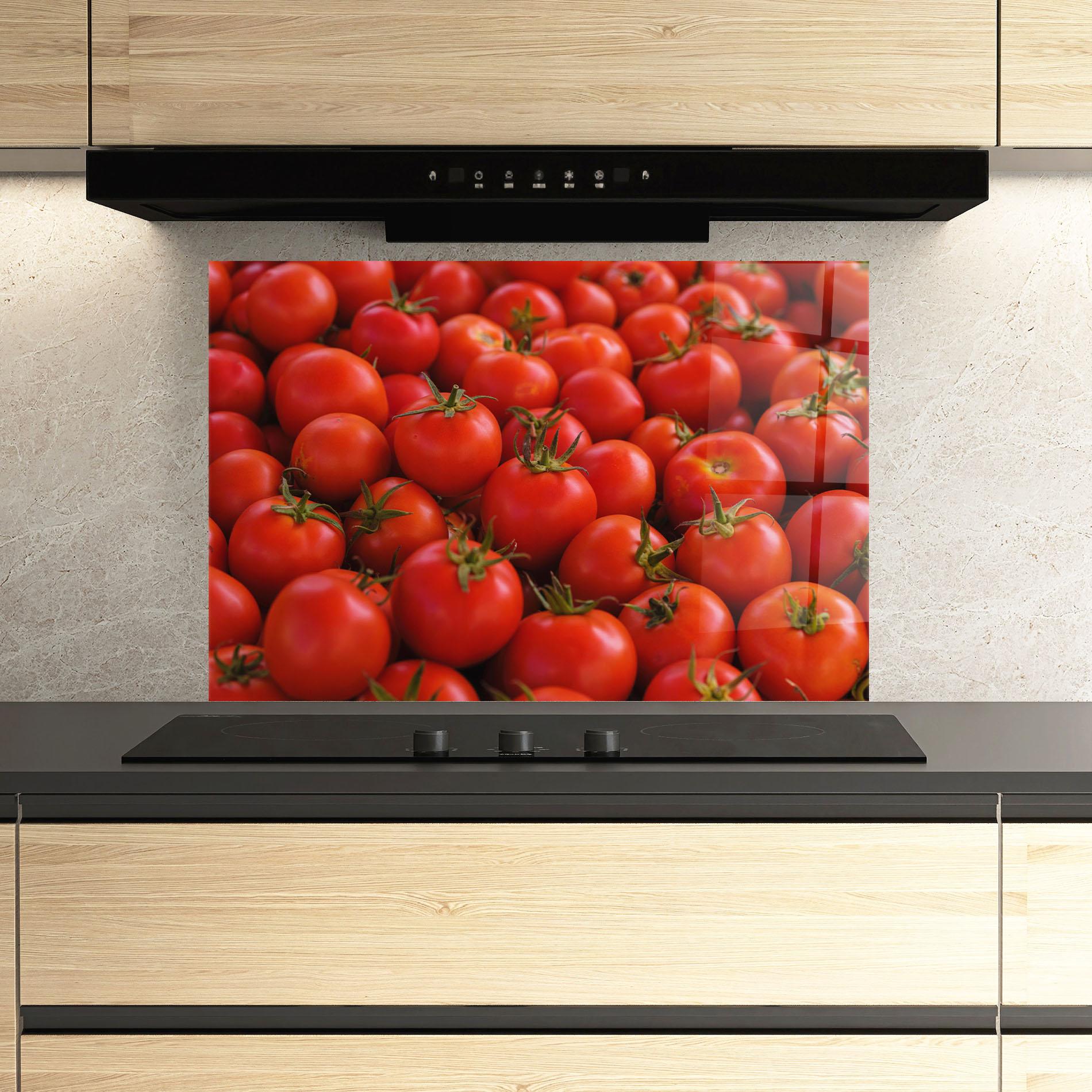 Panou Sticla Bucatarie Red Tomatoes Mix mockup 3