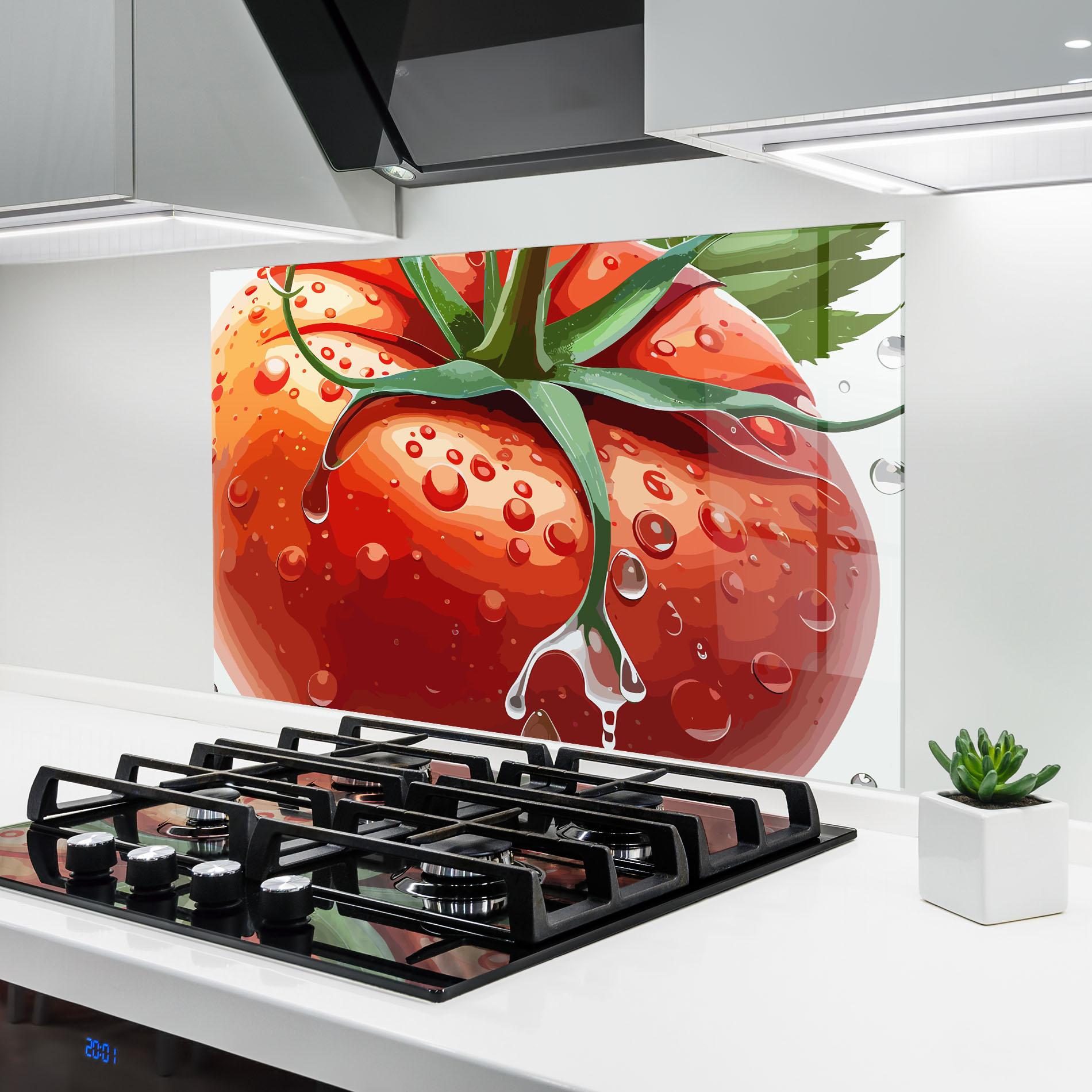 Panou Sticla Bucatarie Close Tomato mockup 6