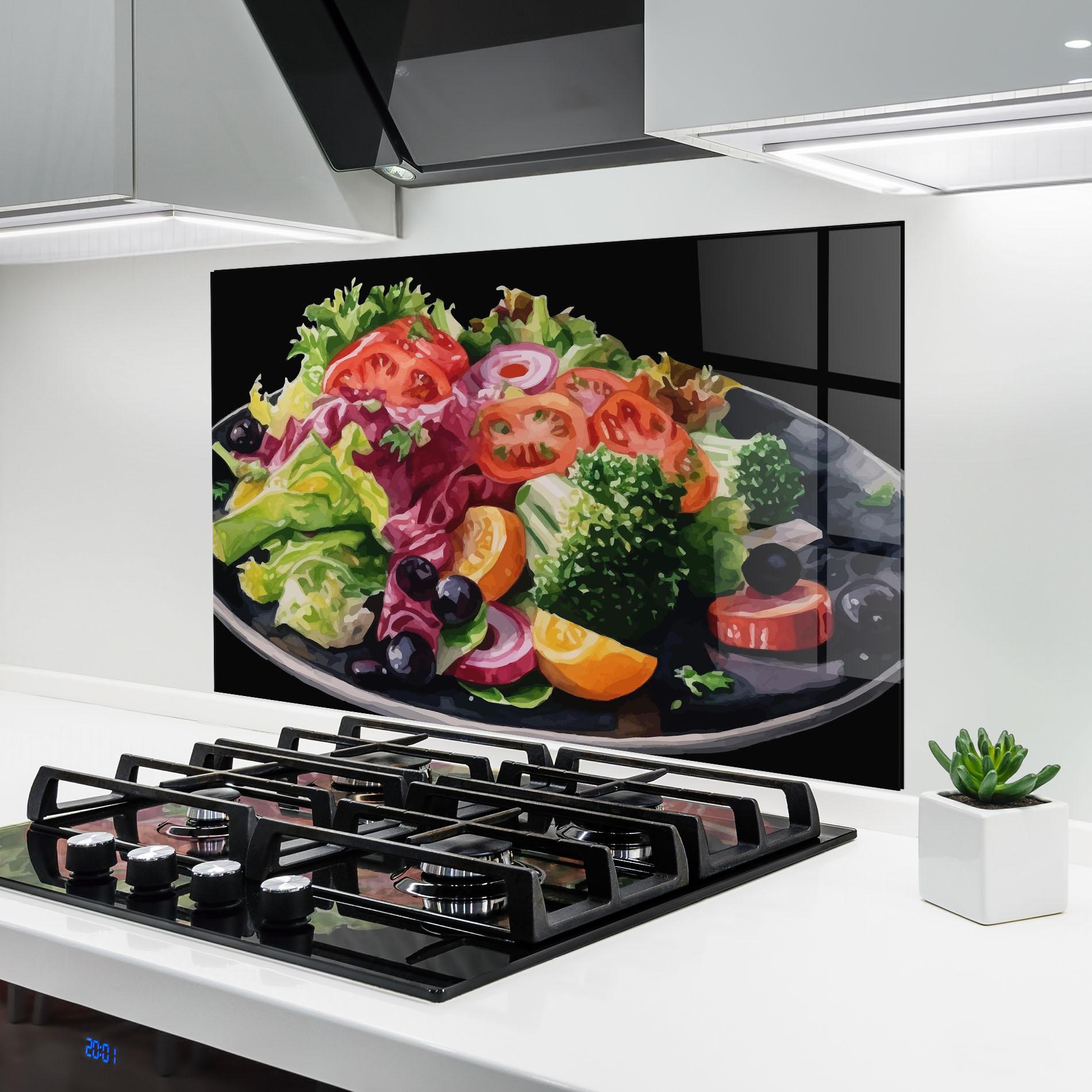 Panou Sticla Bucatarie Healthy Tomato Food mockup 6