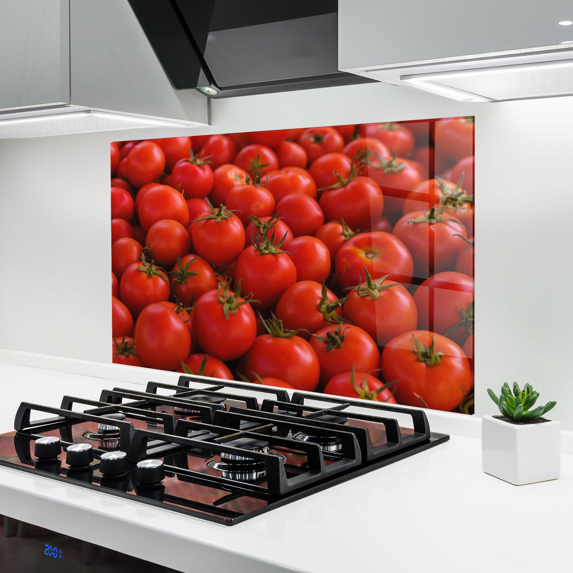 Panou Sticla Bucatarie Red Tomatoes Mix mockup 6