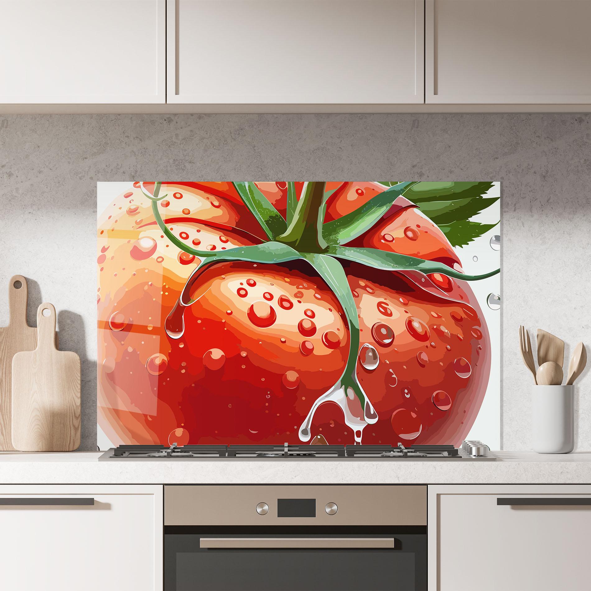 Panou Sticla Bucatarie Close Tomato mockup 7