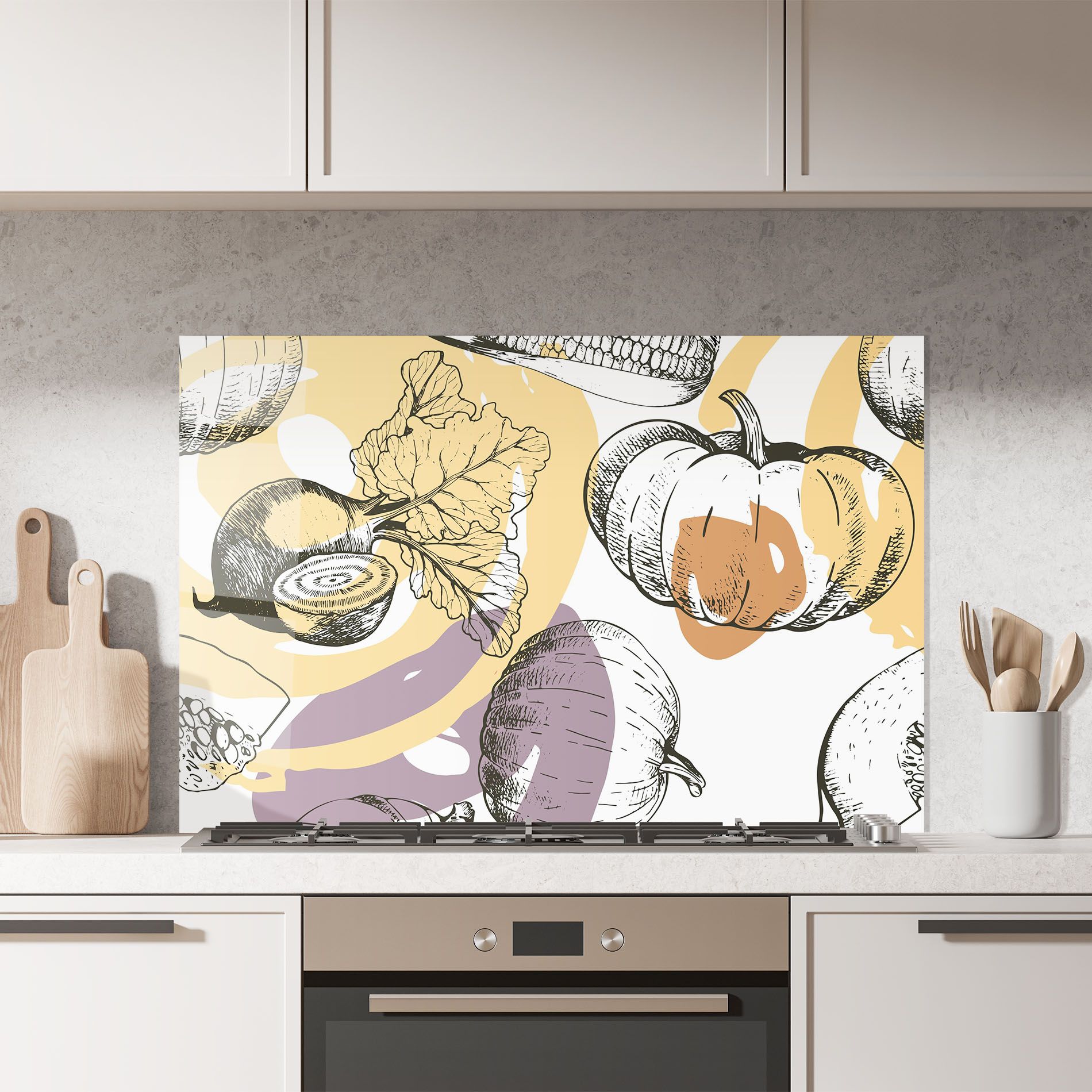 Cream Vegetables Art mockup 7