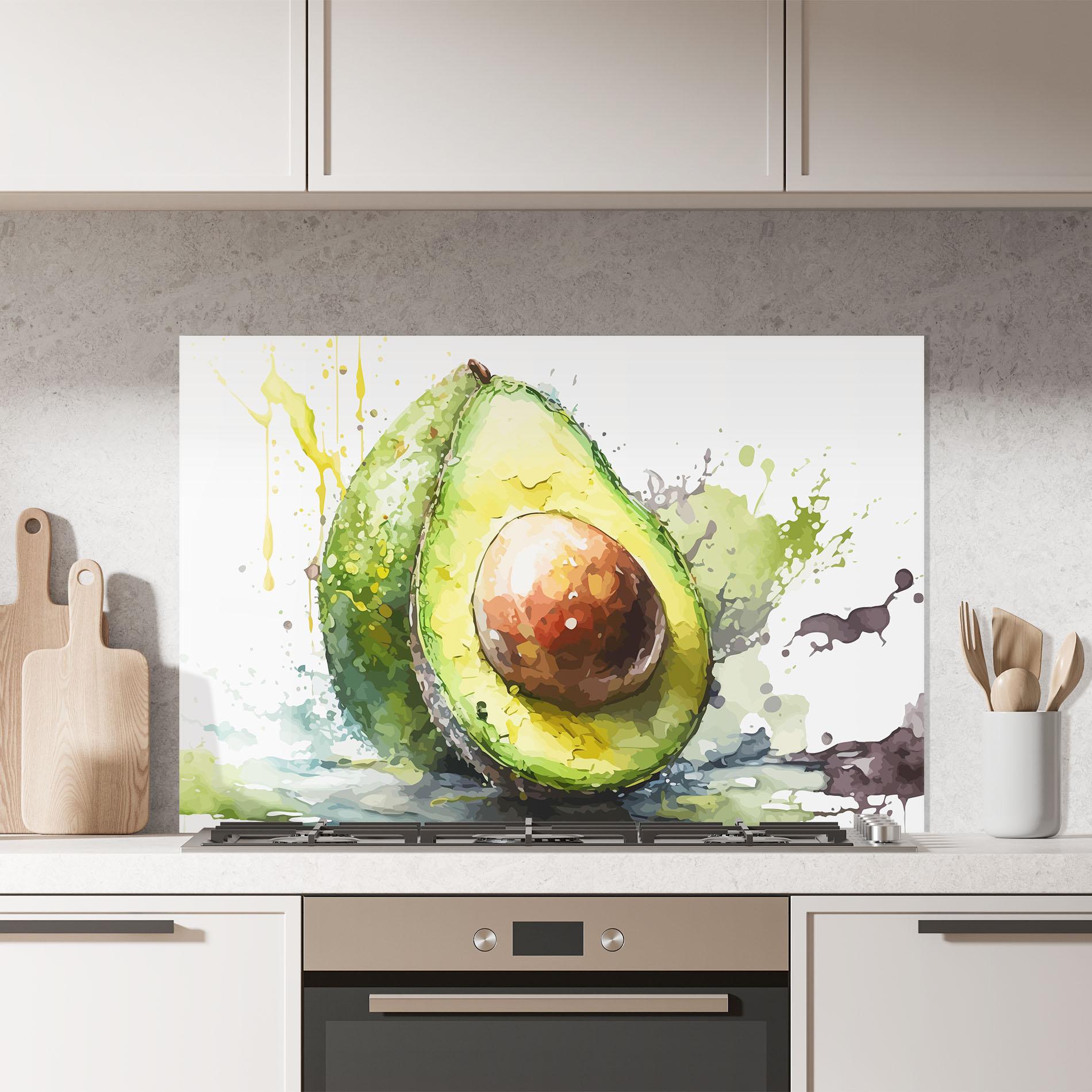 Panou Sticla Bucatarie Nice Avocado Art mockup 7