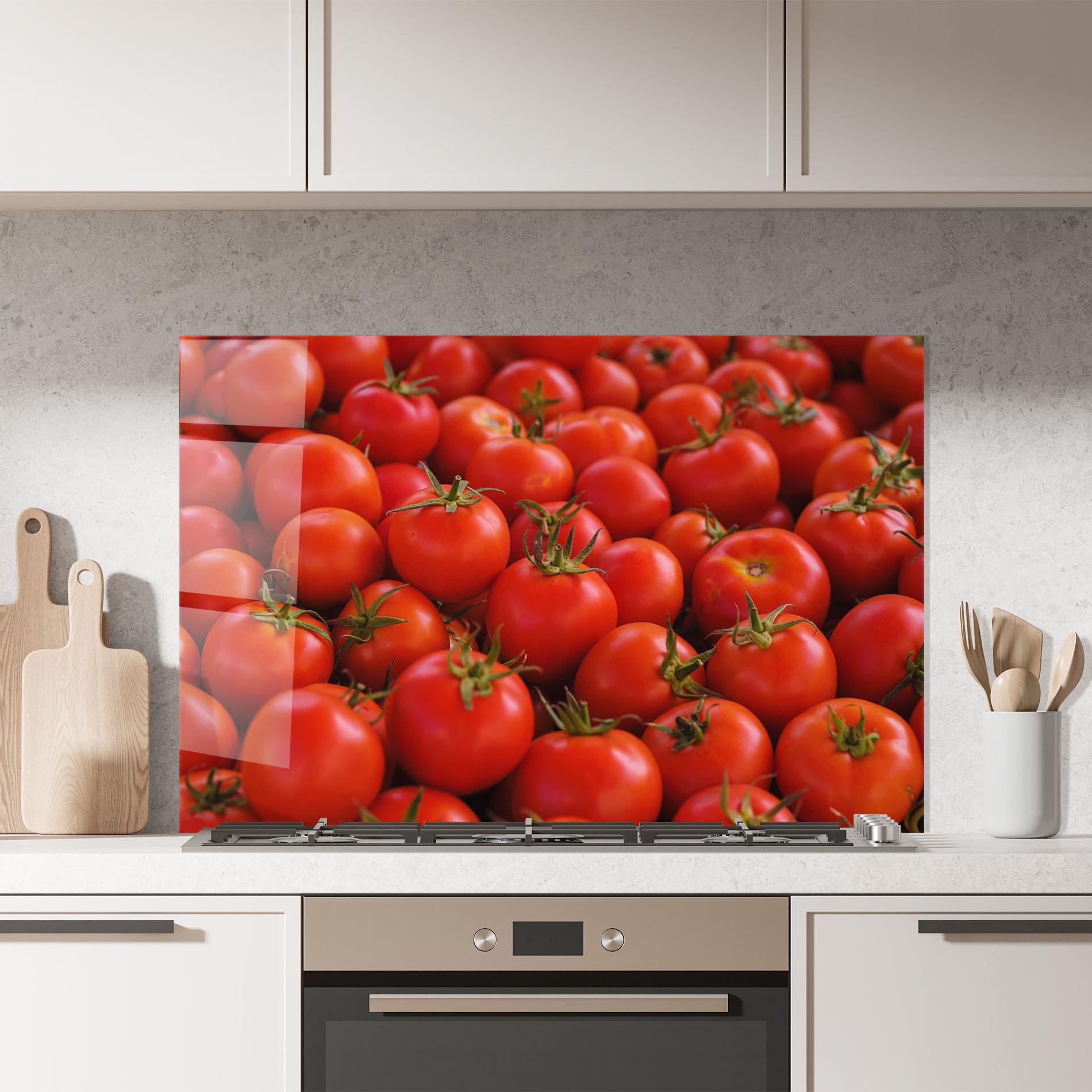 Panou Sticla Bucatarie Red Tomatoes Mix mockup 7