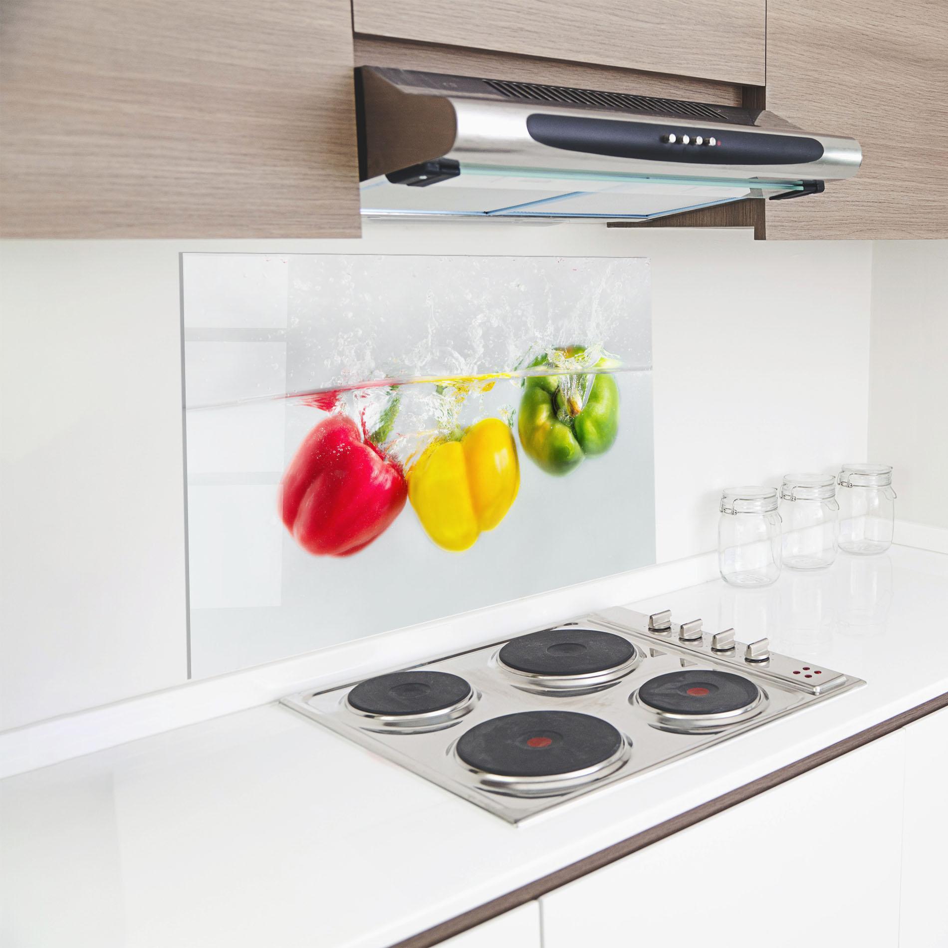 Panou Sticla Bucatarie Colorful Bellpepper mockup 8