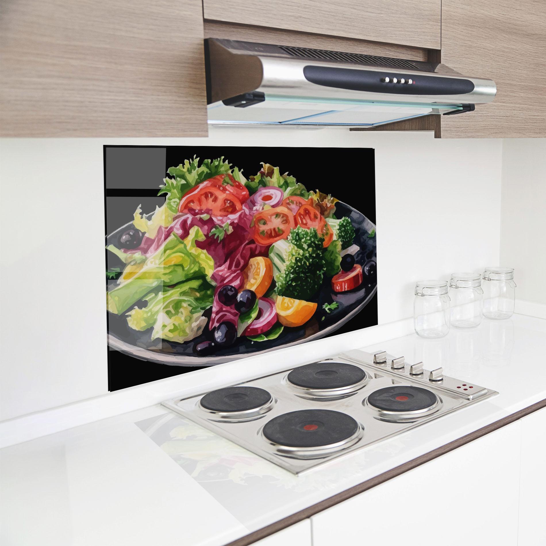 Panou Sticla Bucatarie Healthy Tomato Food mockup 8