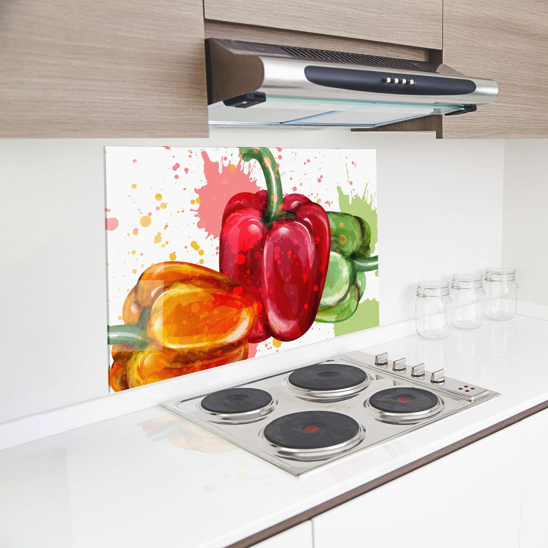 Panou Sticla Bucatarie Nice Color Bellpepper mockup 8