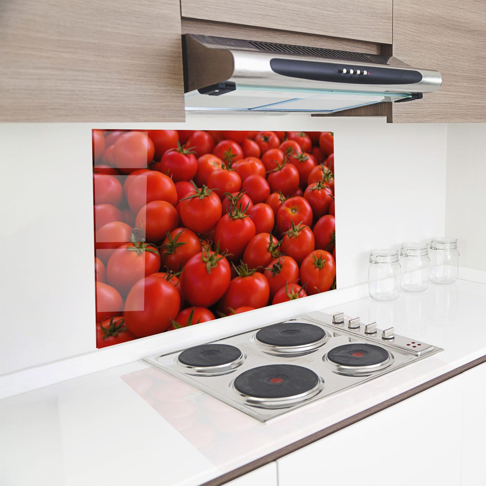 Panou Sticla Bucatarie Red Tomatoes Mix mockup 8