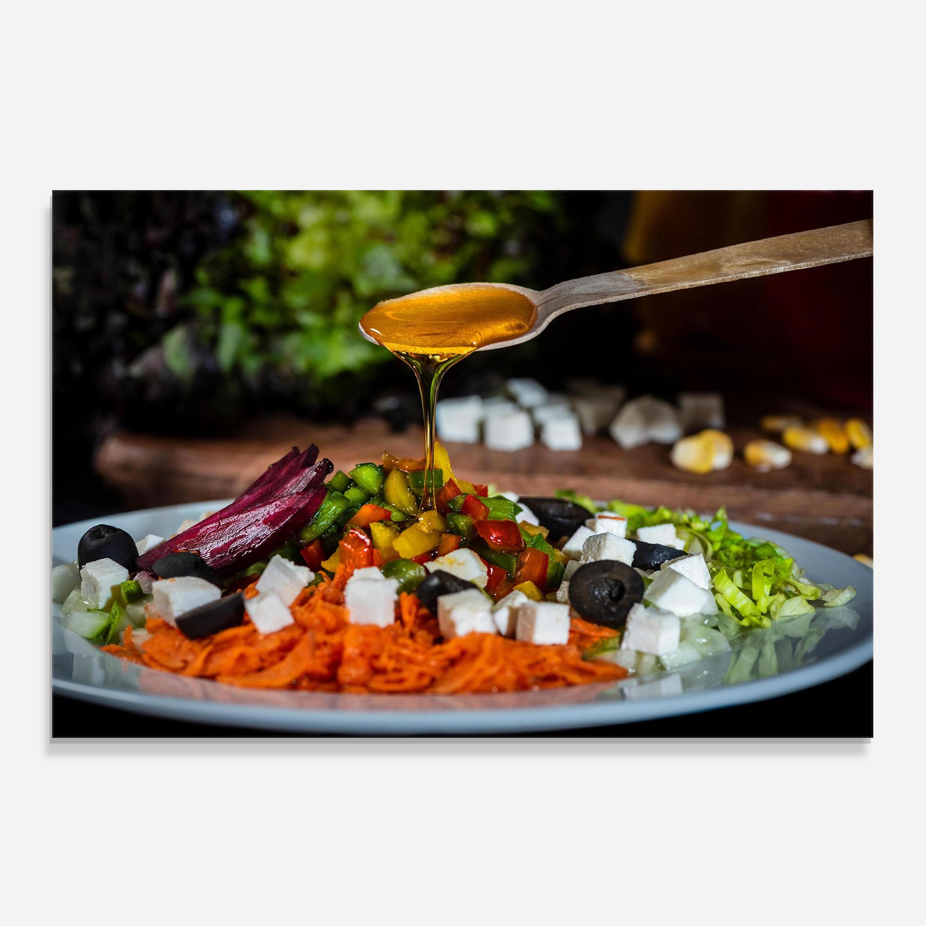 Panou Sticla Bucatarie Honey Over Food mockup 0