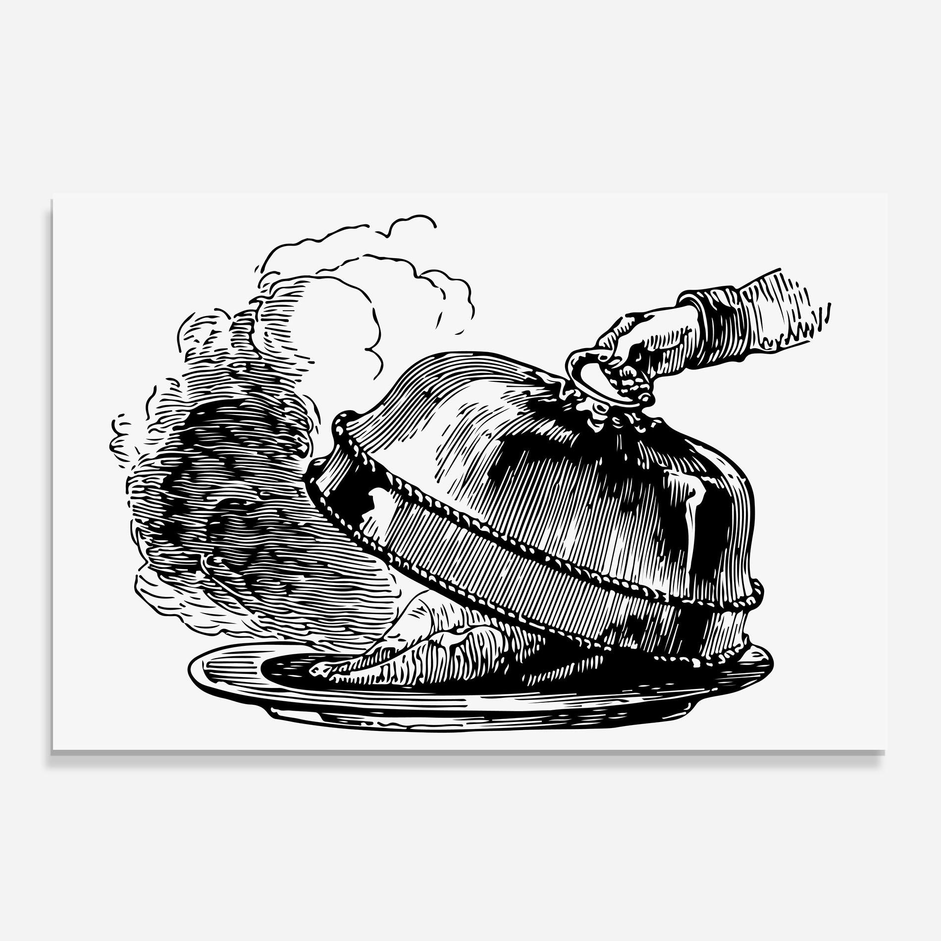 Panou Sticla Bucatarie Hot Food mockup 0