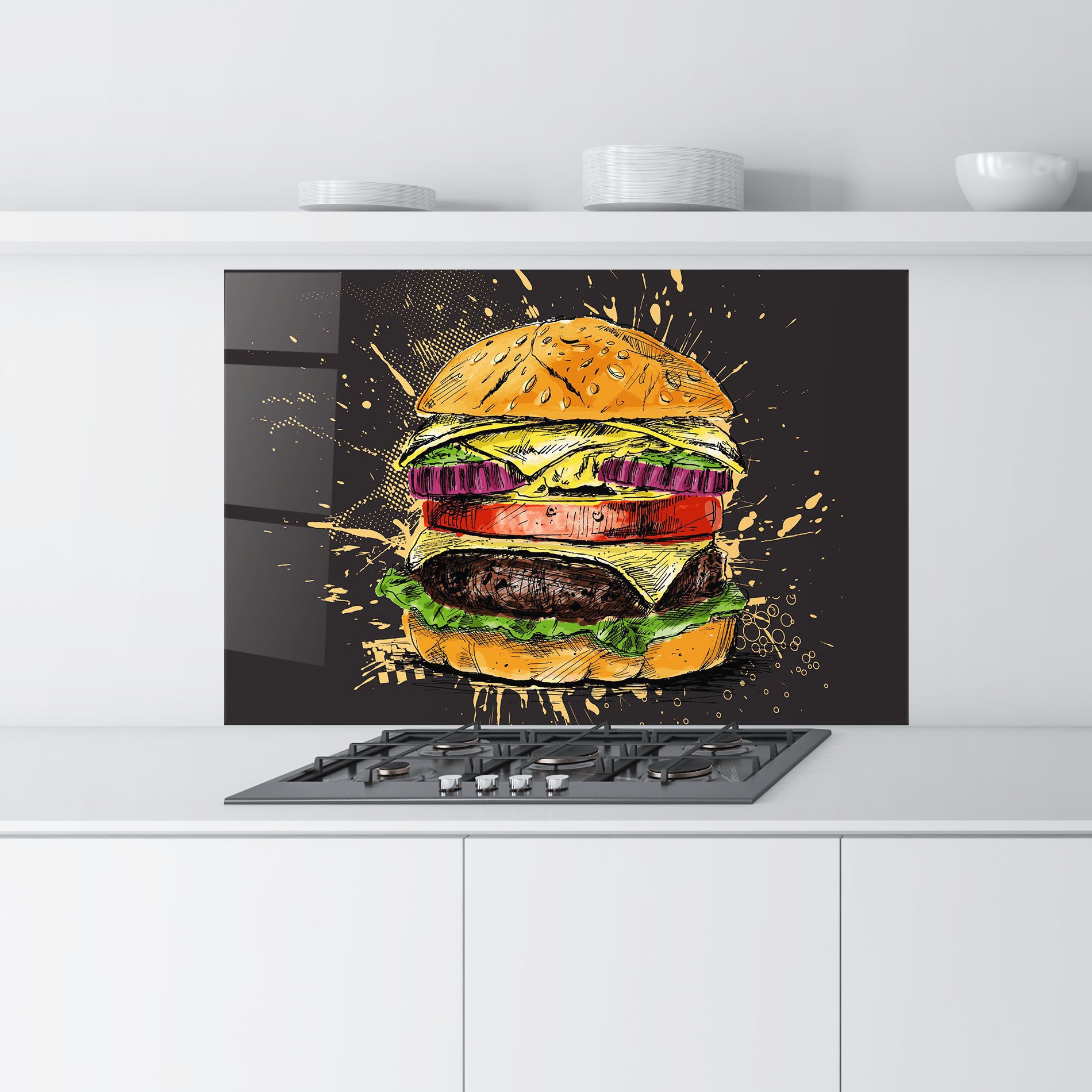 Burger Drawing mockup 9