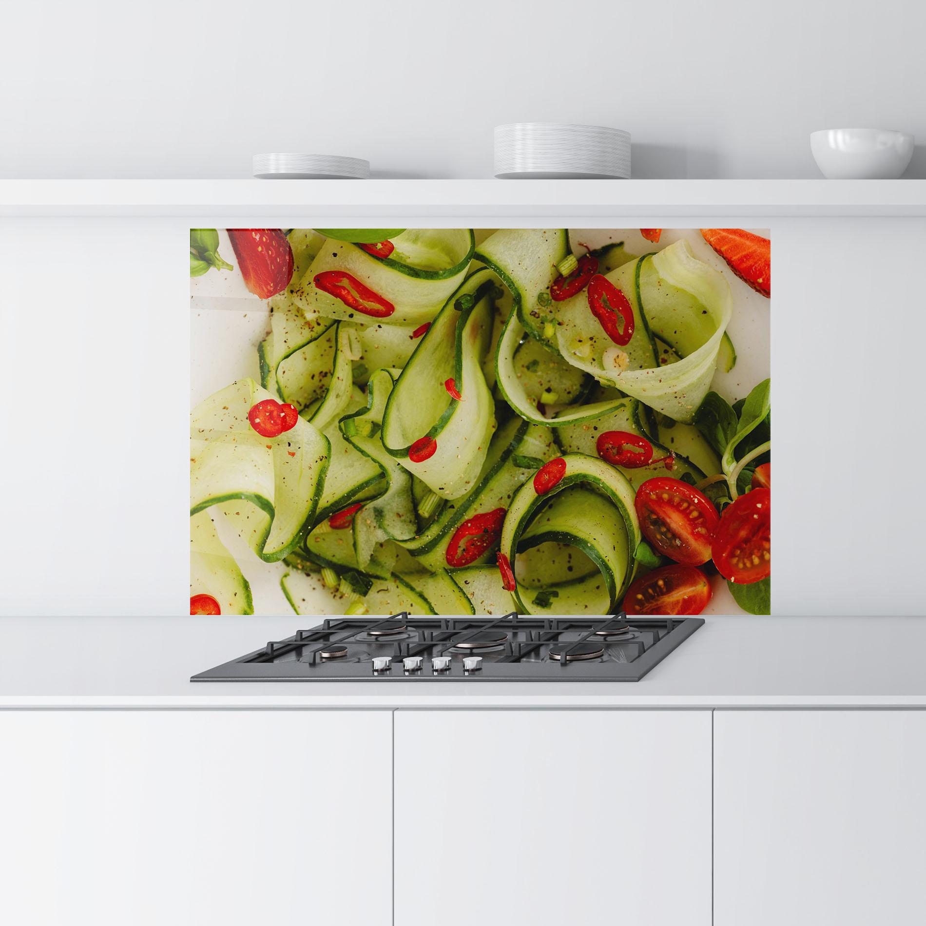 Panou Sticla Bucatarie Cucumber Food mockup 9