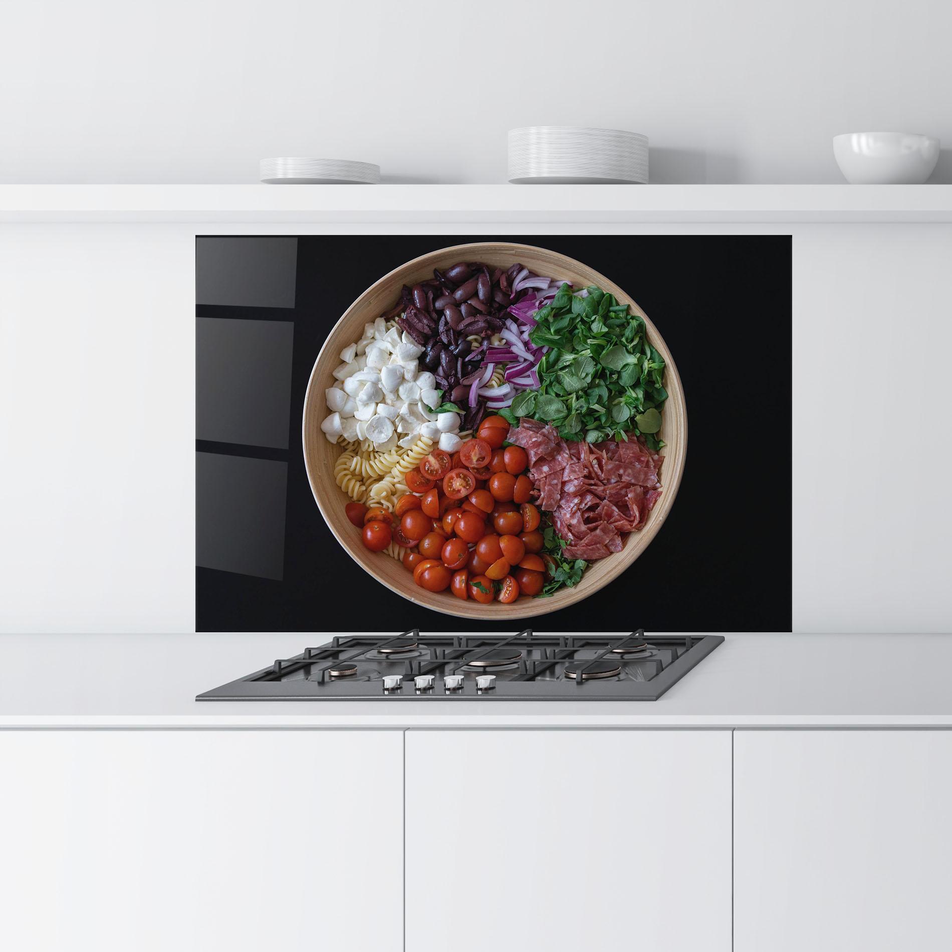 Panou Sticla Bucatarie Mozzarella Salad mockup 9