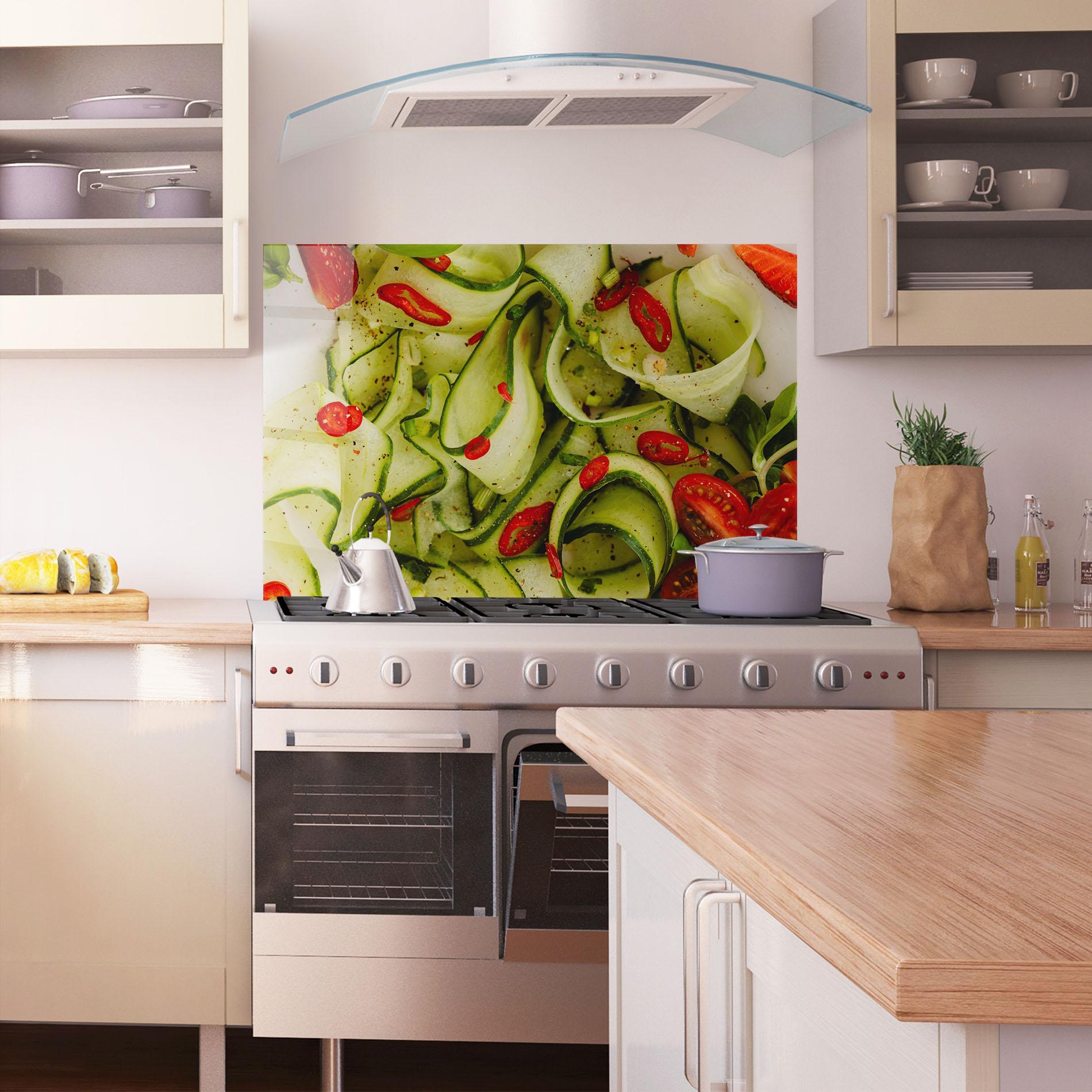 Panou Sticla Bucatarie Cucumber Food mockup 1