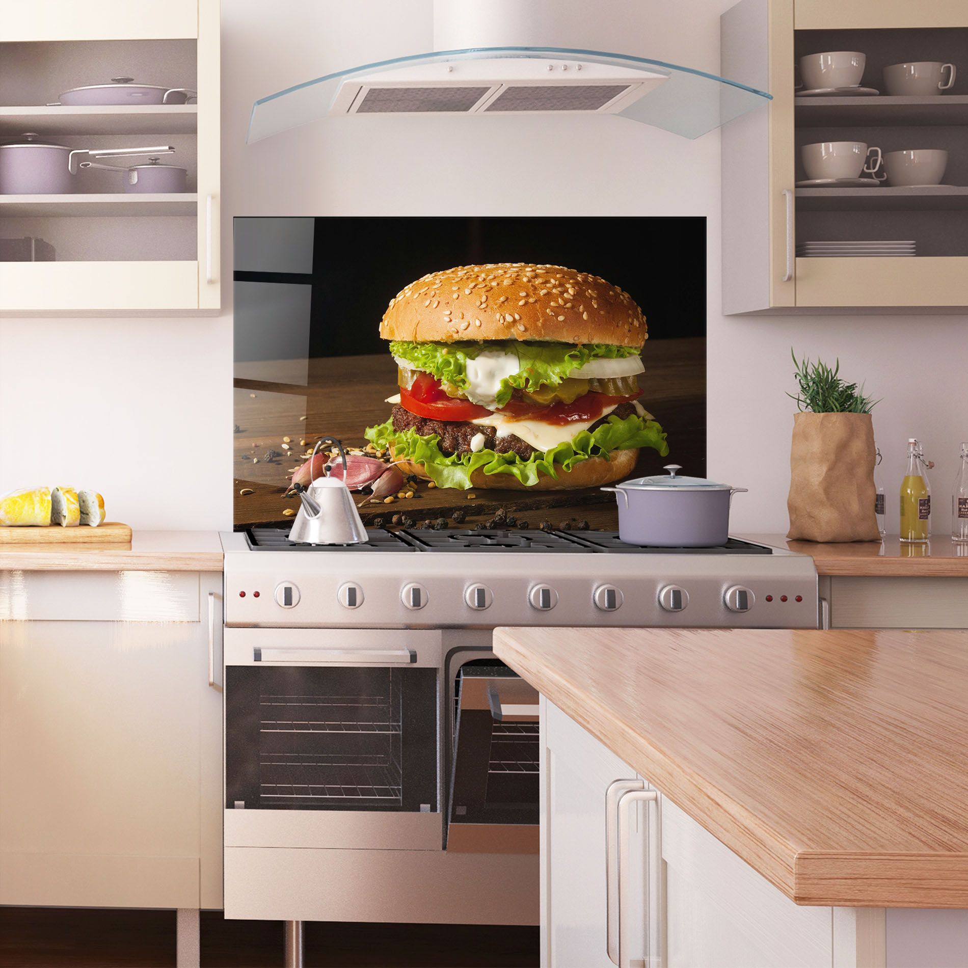 Delicious Hamburger mockup 1